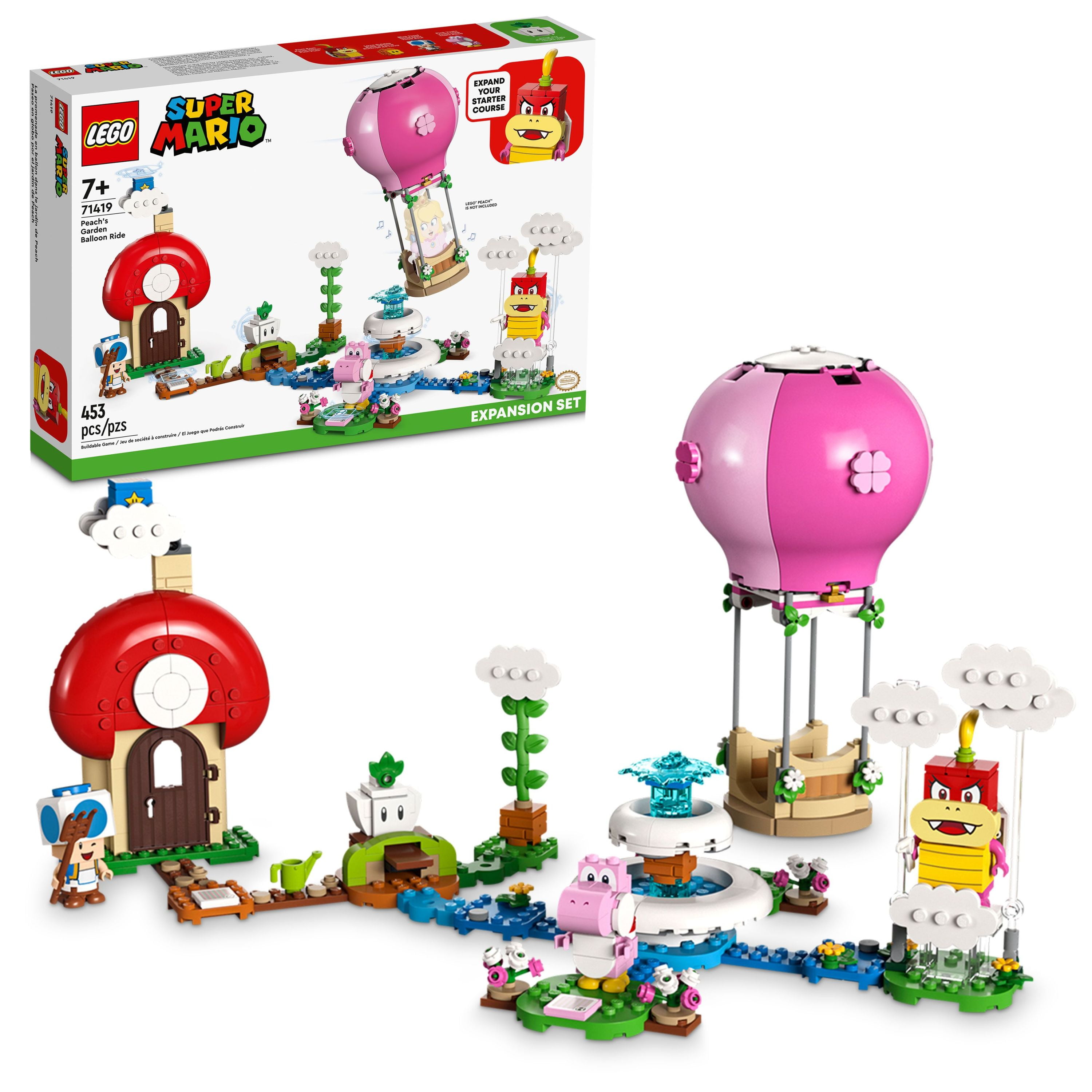 LEGO Super Mario Peach's Garden Balloon Ride Expansion Set 71419 with Pom Pom, Blue Toad and Pink Yoshi, Building Toy Game, Gift Idea for Kids Aged 7 Plus