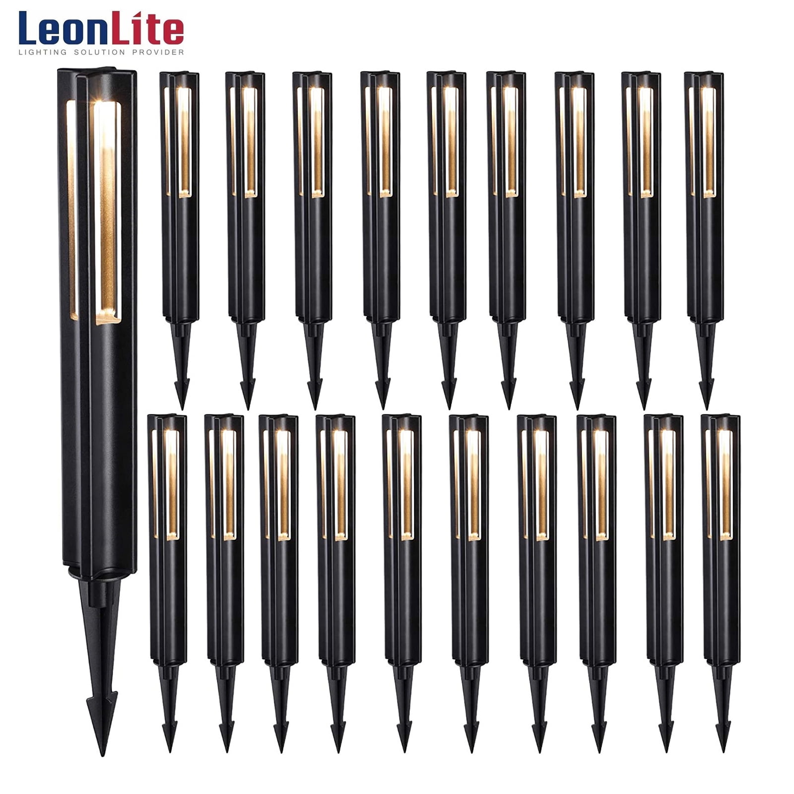 20 Pack 12V Low Voltage LED Landscape Light, 3W Walkway Lawn Lights with Aluminum Housing for Outdoor, Yard, Patio, IP65, 3000K Warm White