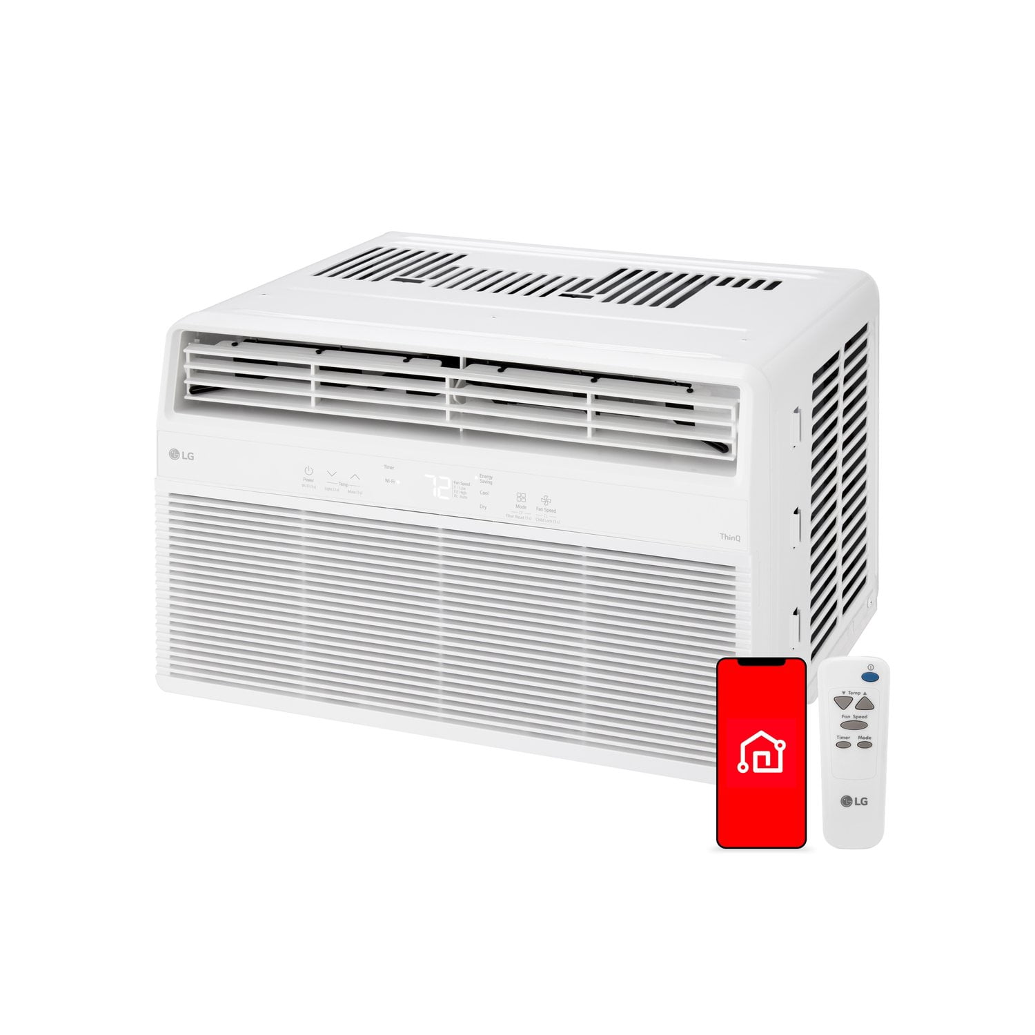 LG 8,000 BTU Smart (Wi-Fi) Window Air Conditioner with Remote, 115V, LW8024RSM