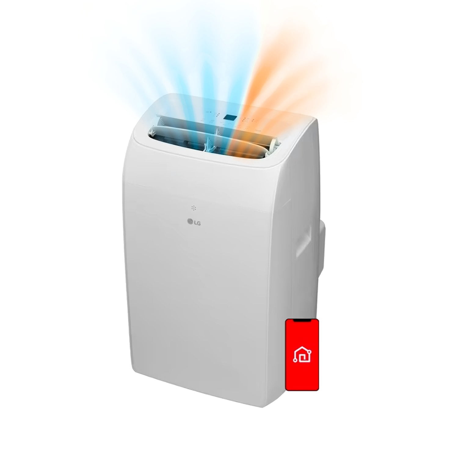 LG 12,000 BTU (DOE) 450 Sq. Ft 115-Volt Portable Air Conditioner with Heat, Dehumidifier Function and Wi-Fi Control, LP1025WHSM