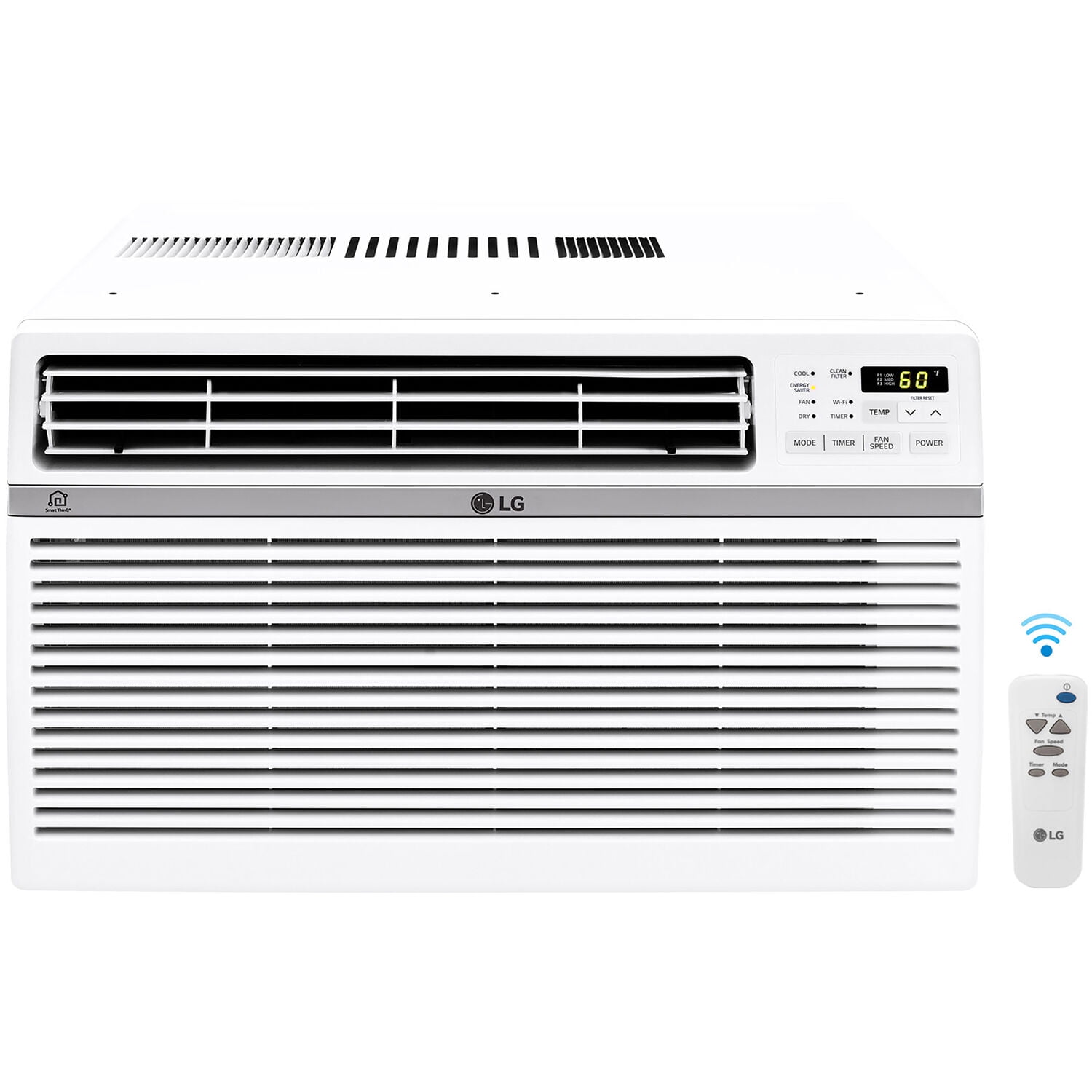 LG 12,000 BTU 115V Window-Mounted Air Conditioner with Wi-Fi Control, LW1217ERSM1