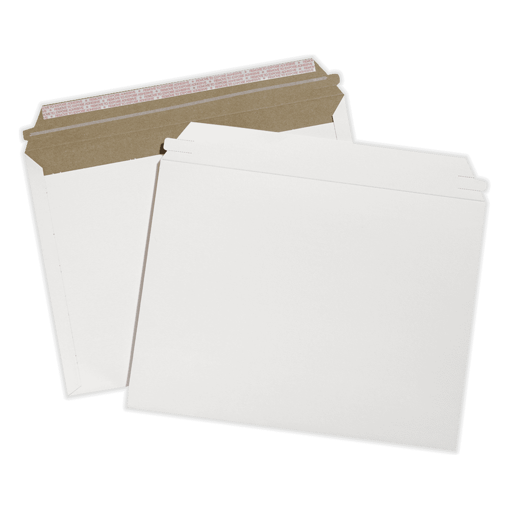 LUXPaper 9 1/2 x 12 1/2 Cardboard Mailers, White, 250/Pack