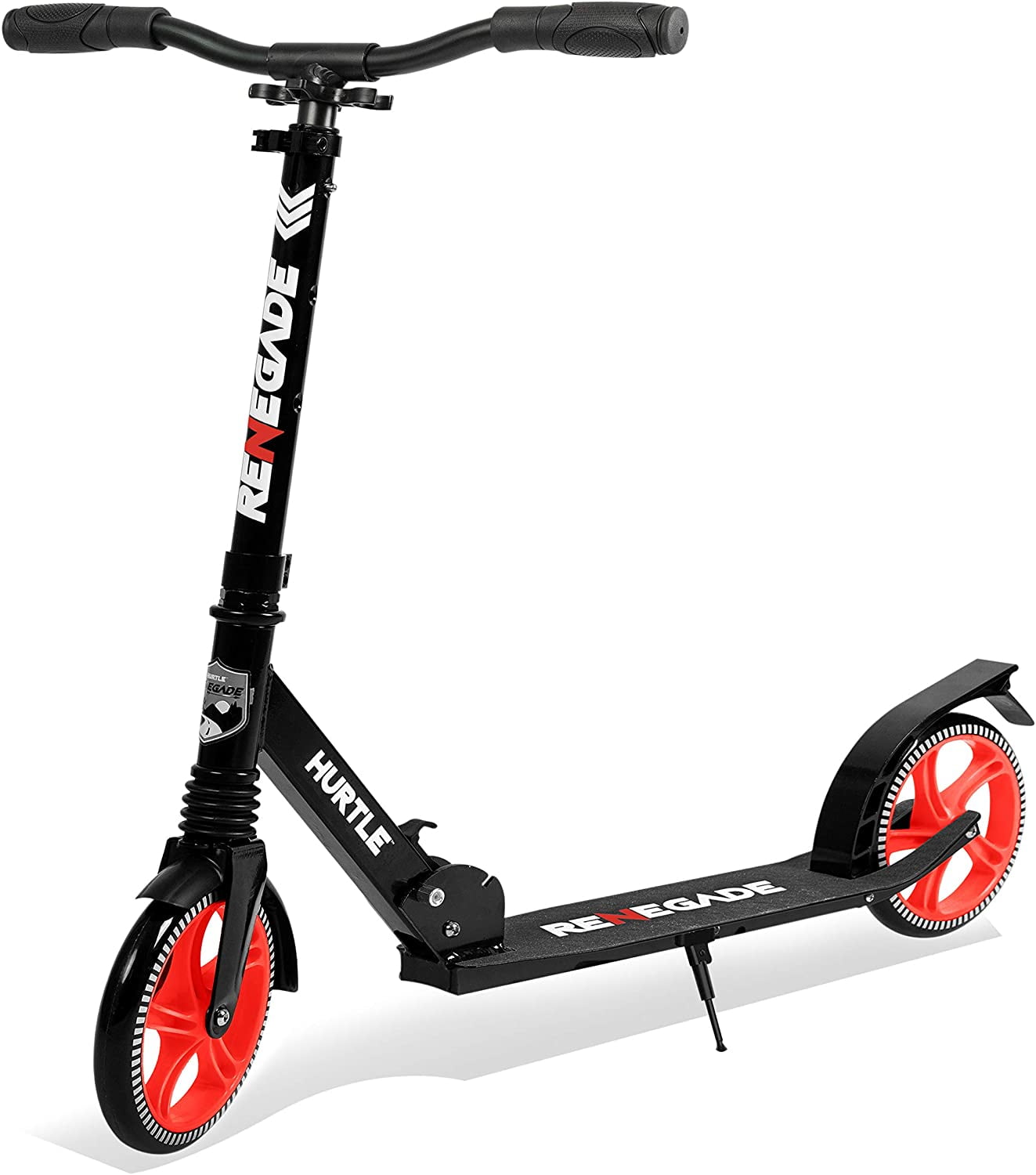 Lightweight and Foldable Kick Scooter - Adjustable Scooter for Teens and Adult, Alloy Deck with High Impact Wheels (Black)