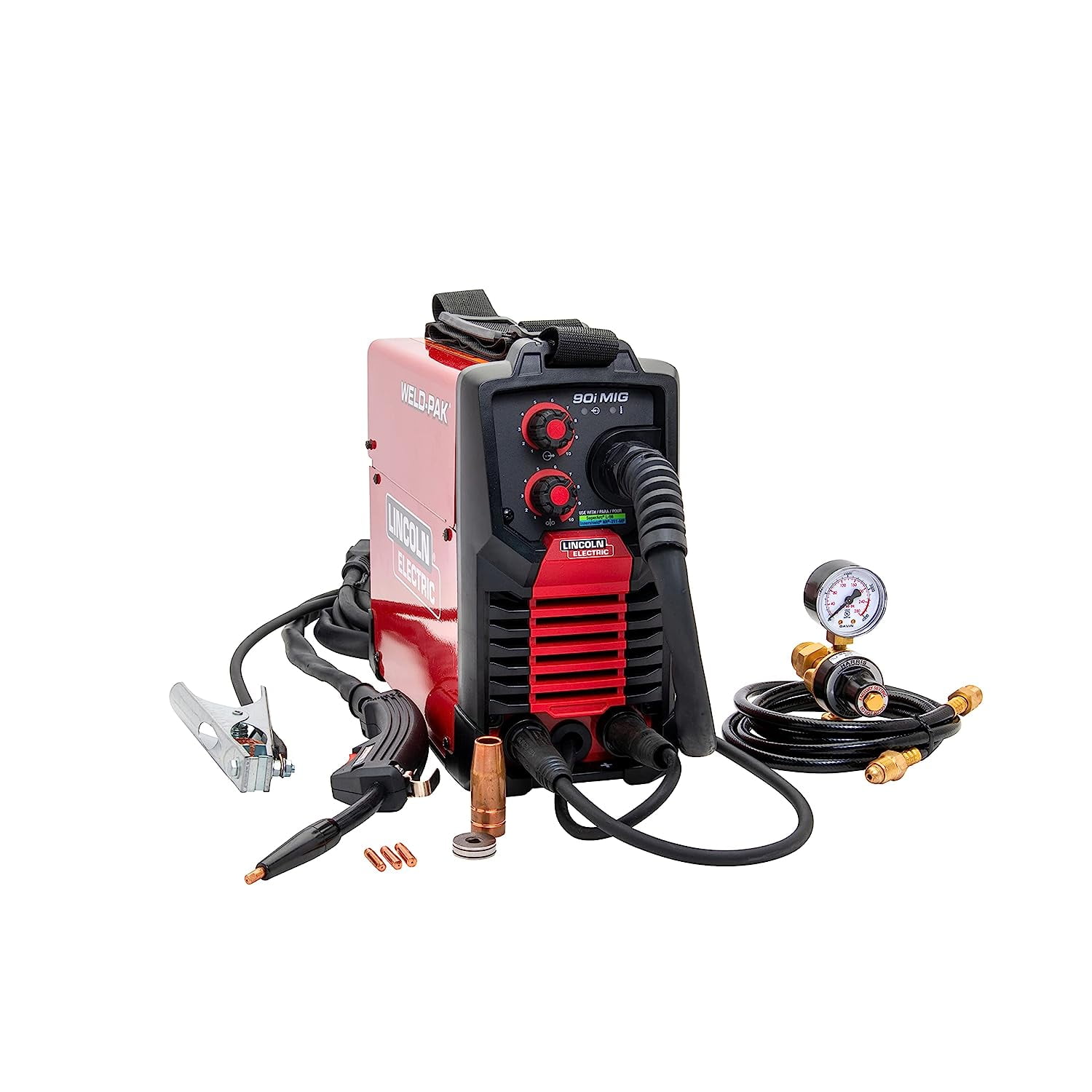 Lincoln Electric WELD-PAK 90i MIG and Flux-Cored Wire Feeder Welder with Gas Regulator