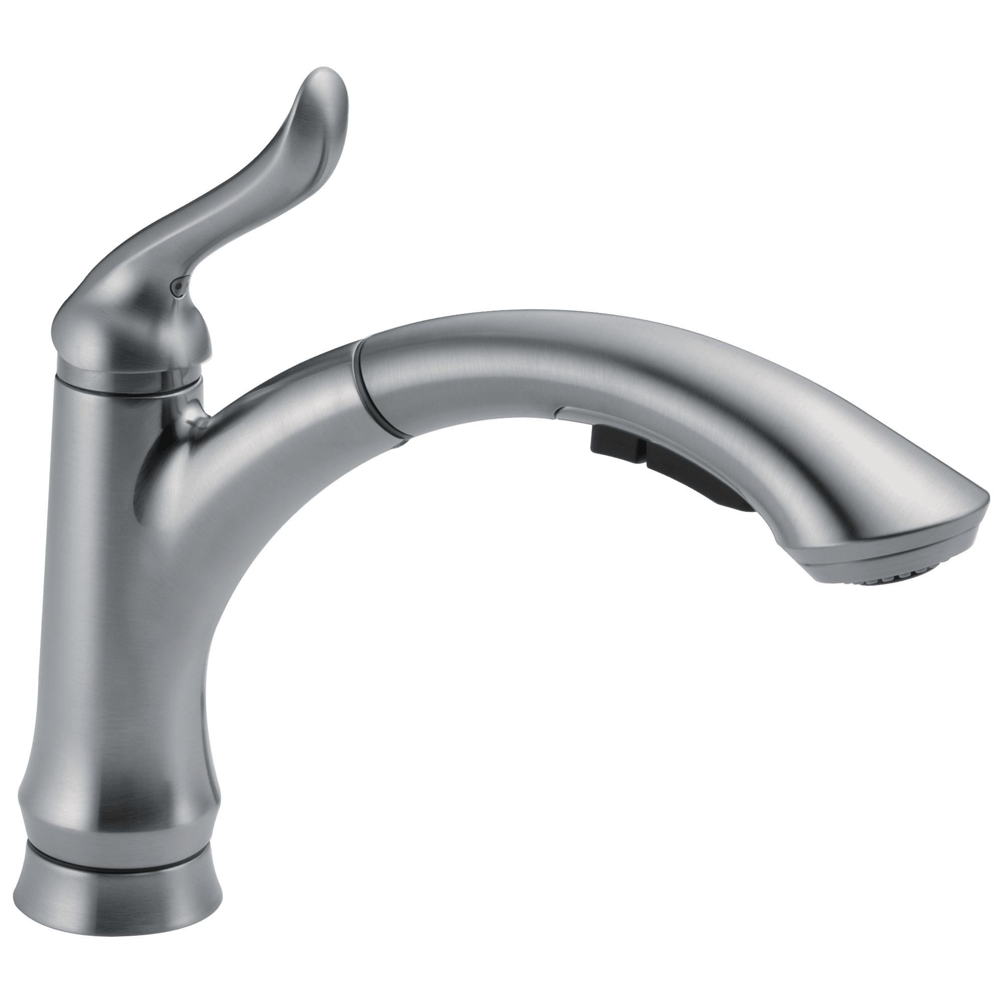Linden Single Handle Pull-Out Kitchen Faucet in Arctic Stainless 4353-AR-DST