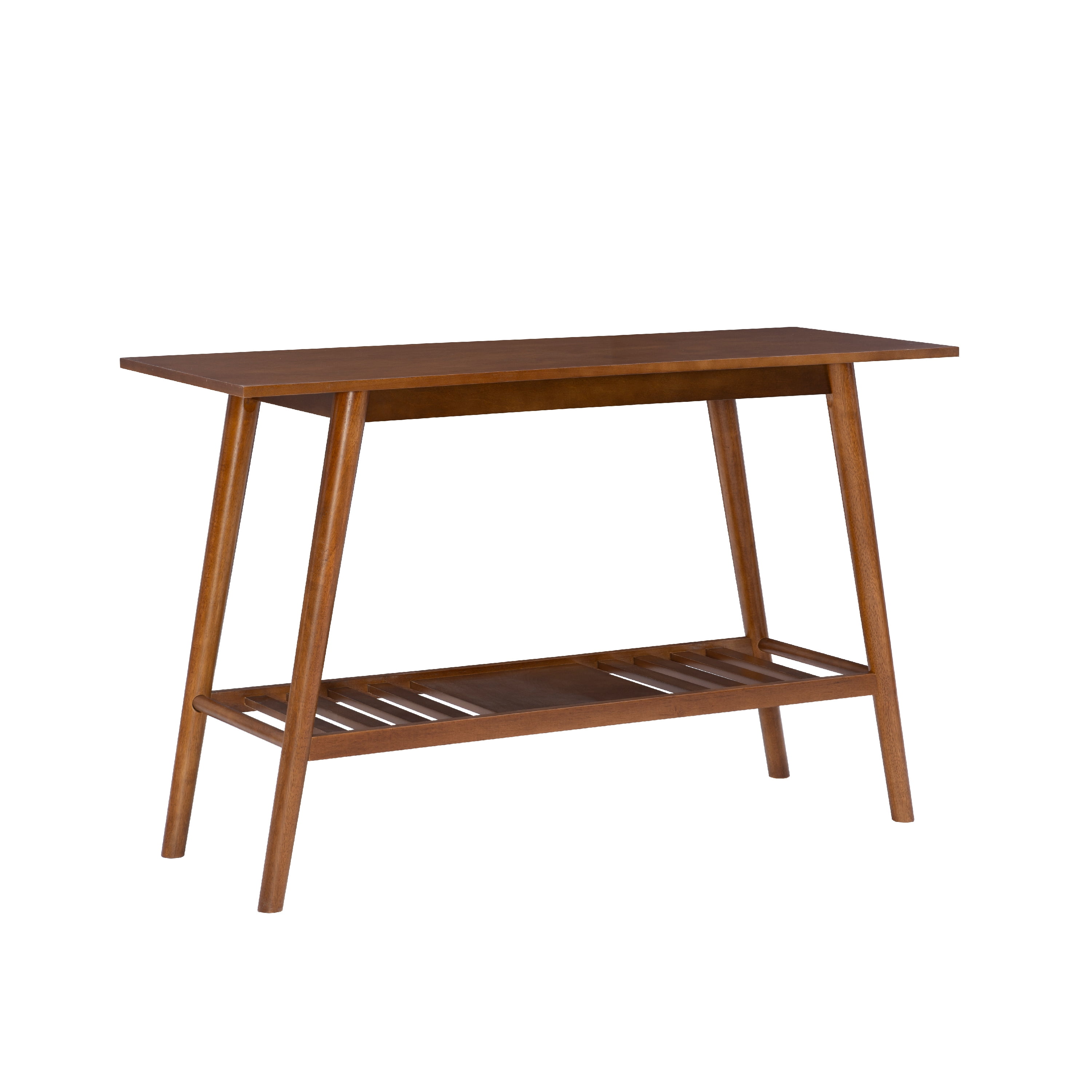 Linon Ashville Mid-Century Indoor Console Table, Walnut