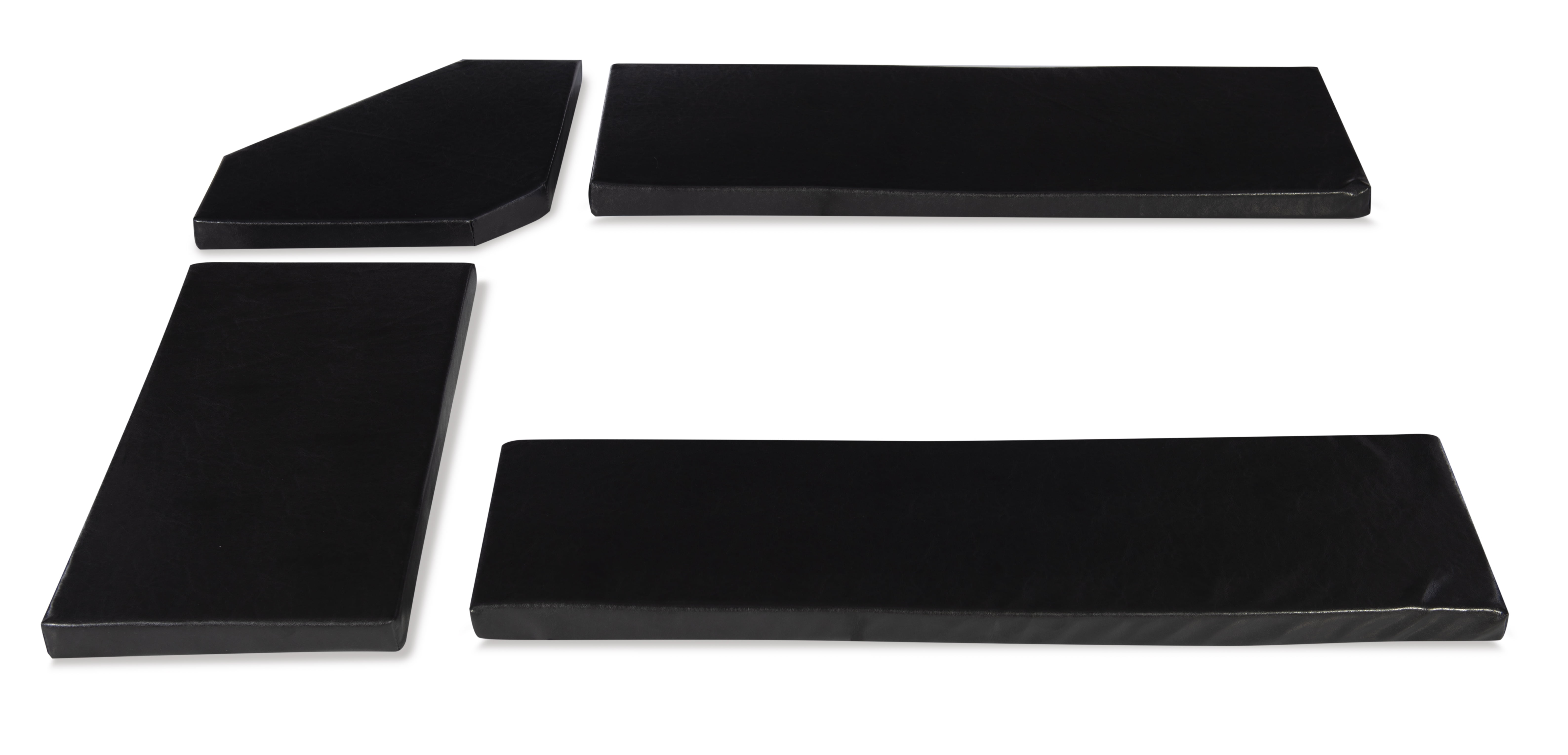 Linon Chelsea Faux Leather 5-Piece Nook Cushion Set, Black