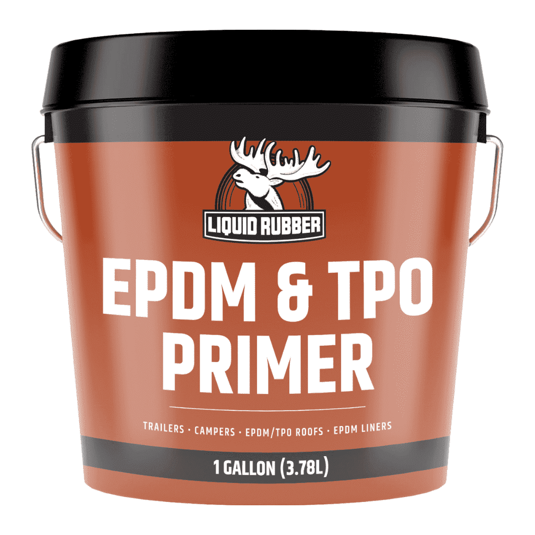 Liquid Rubber EPDM And TPO Clear Primer, Rubber RV Roofing Coating, 1 Gallon, 250 Sq ft Coverage