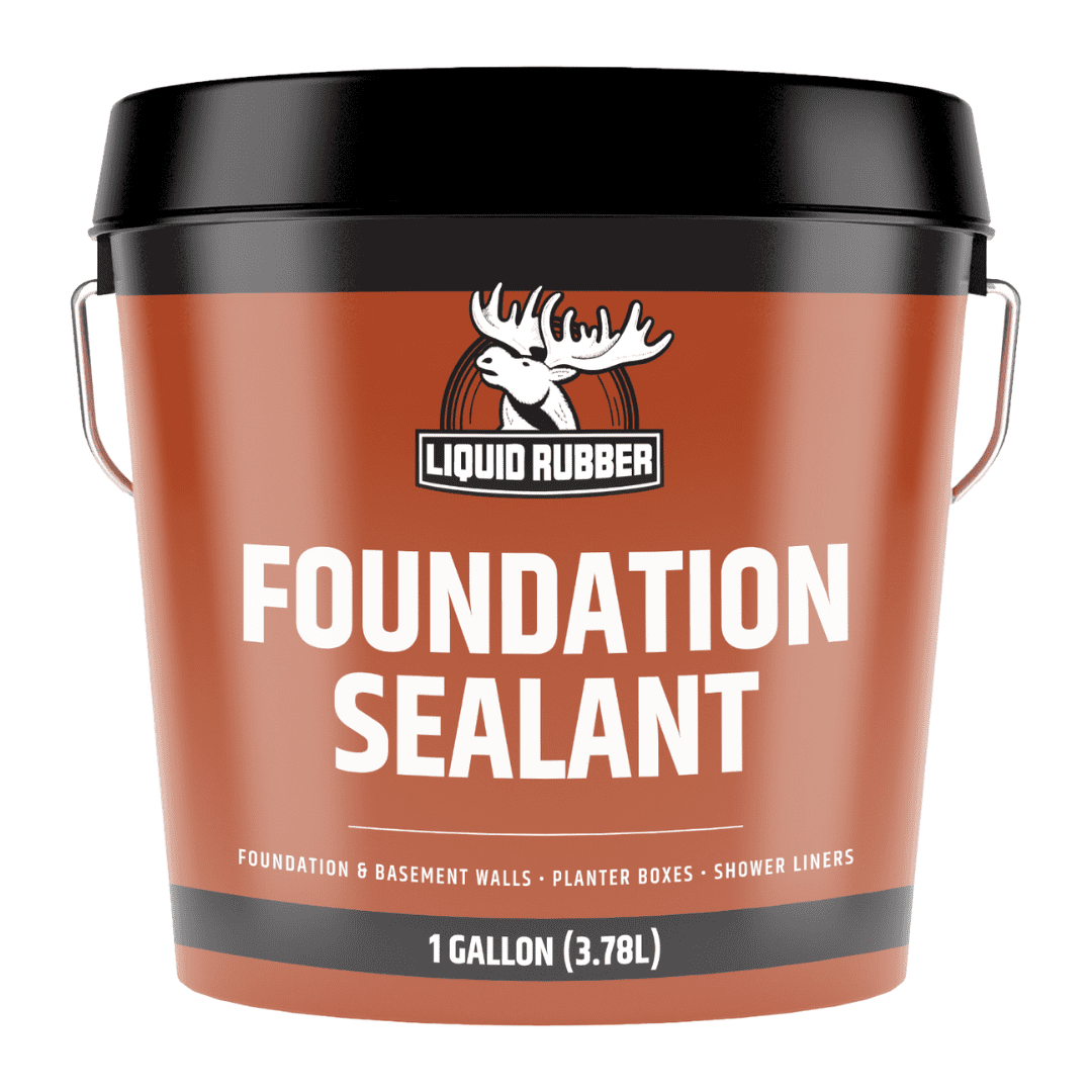 Liquid Rubber Black Foundation and Basement Sealant, Indoor & Outdoor, Waterproof, 1 Gallon