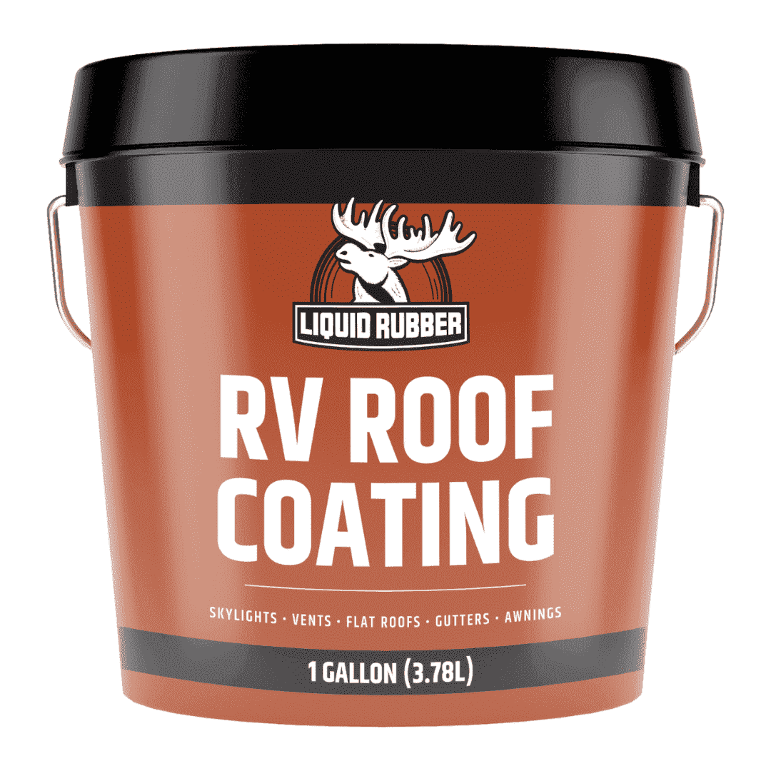 Liquid Rubber RV Roof Coating, Waterproof Elastomeric Roof Sealant for EPDM, TPO, Fiberglass & Aluminum RV Roofs, White, 1 Gallon, 50 Sq ft Coverage