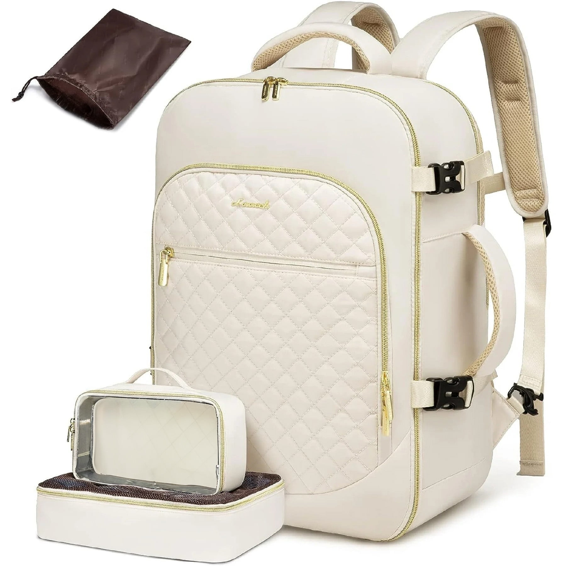 Lovevook Travel Laptop Backpack, Waterproof Carry-on Luggage Backpack Flight Approved Fit 17.3" Laptop,40L Suitcase Daypack Business College Weekend Overnight Bag with 3 Packing Cubes