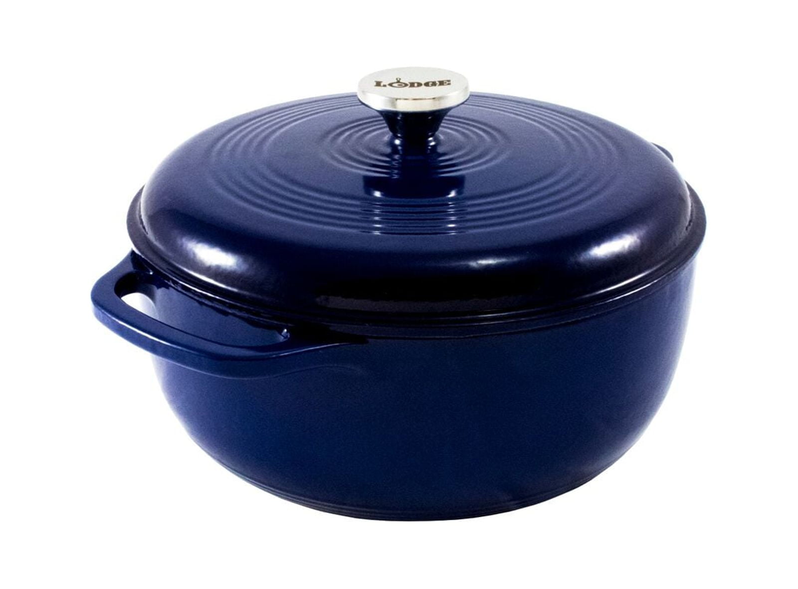 Lodge Cast Iron 6 Quart Enameled Dutch Oven, Indigo