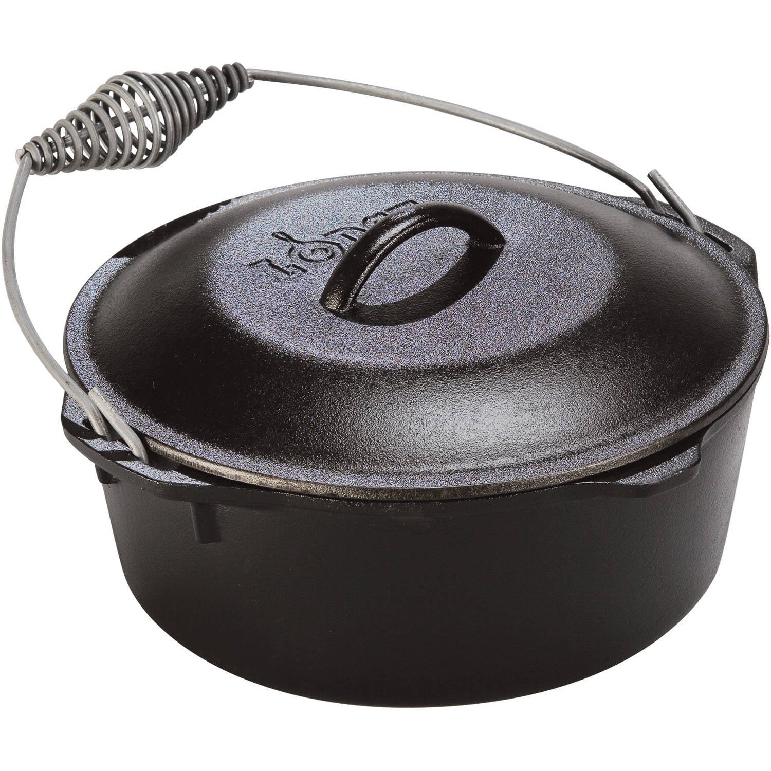 Lodge Cast Iron 9 Quart Seasoned Cast Iron Camp Dutch Oven With Bail Handle