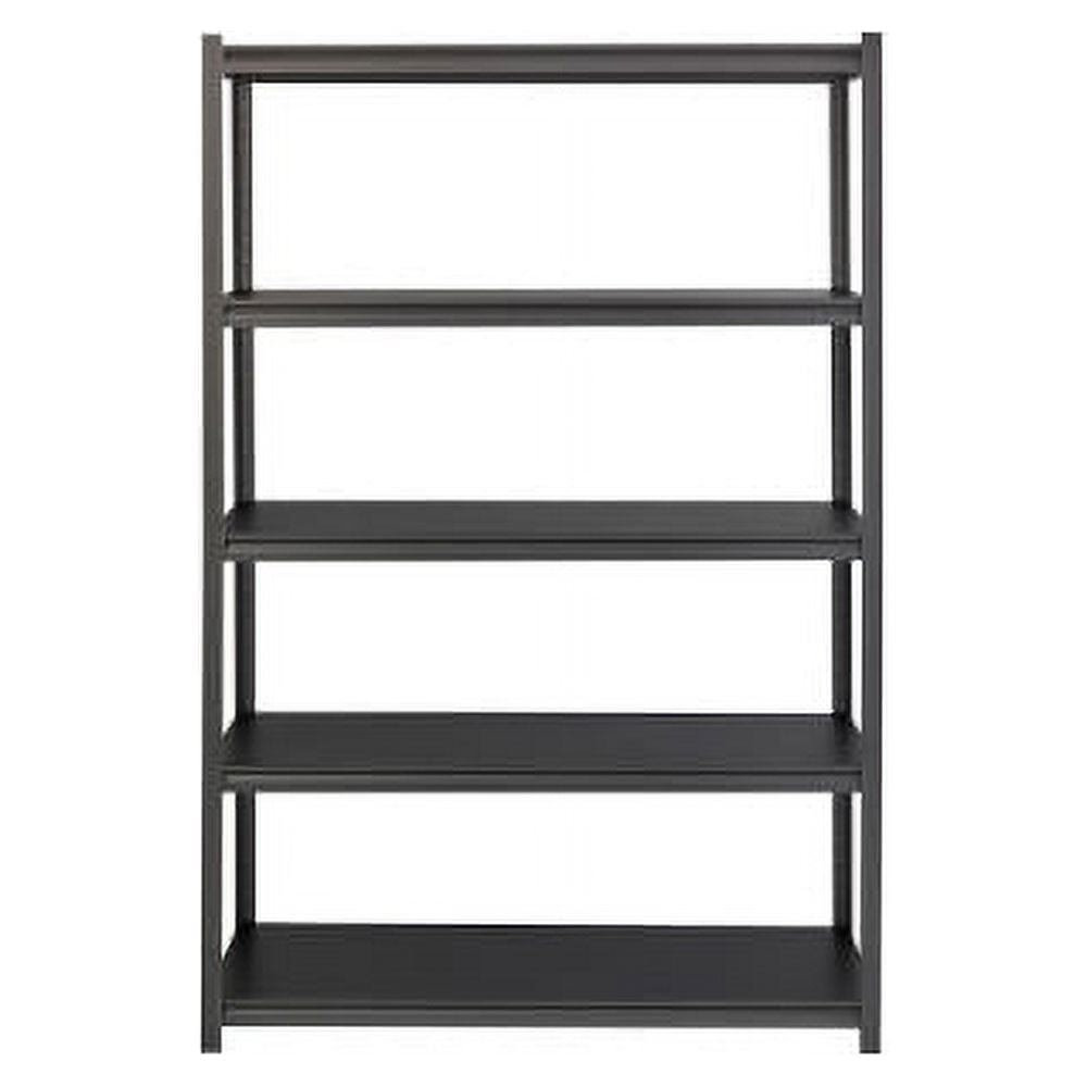Lorell Shelving, 5-Shelf, Steel, 3200 lb Cap, 48"x24"x72", Black (LLR59703)