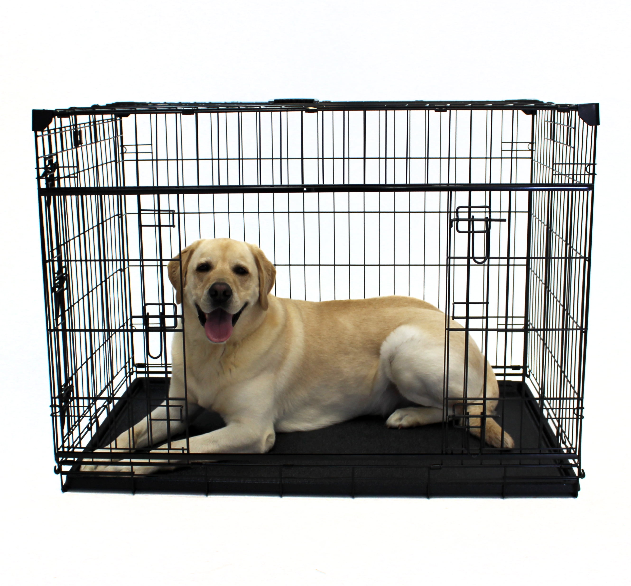 Lucky Dog Sliding Double-Door Dog Crate, X-Large, 48"L