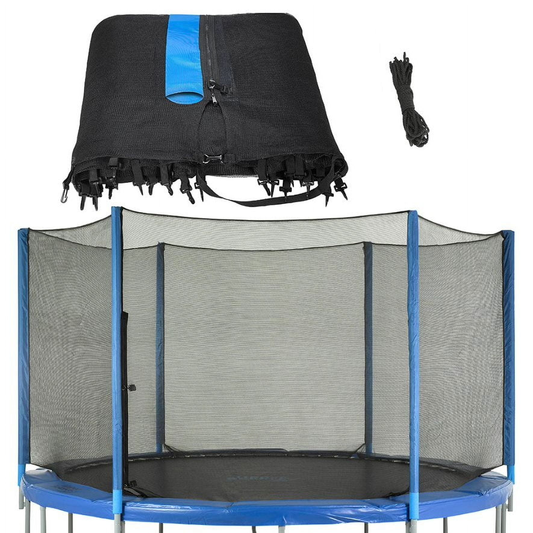 Machrus Upper Bounce Trampoline Net - Trampoline Safety Net Fits 15 ft Round Trampoline using 6 Straight poles- Breathable UV and Weather-Resistant Trampoline Net Replacement