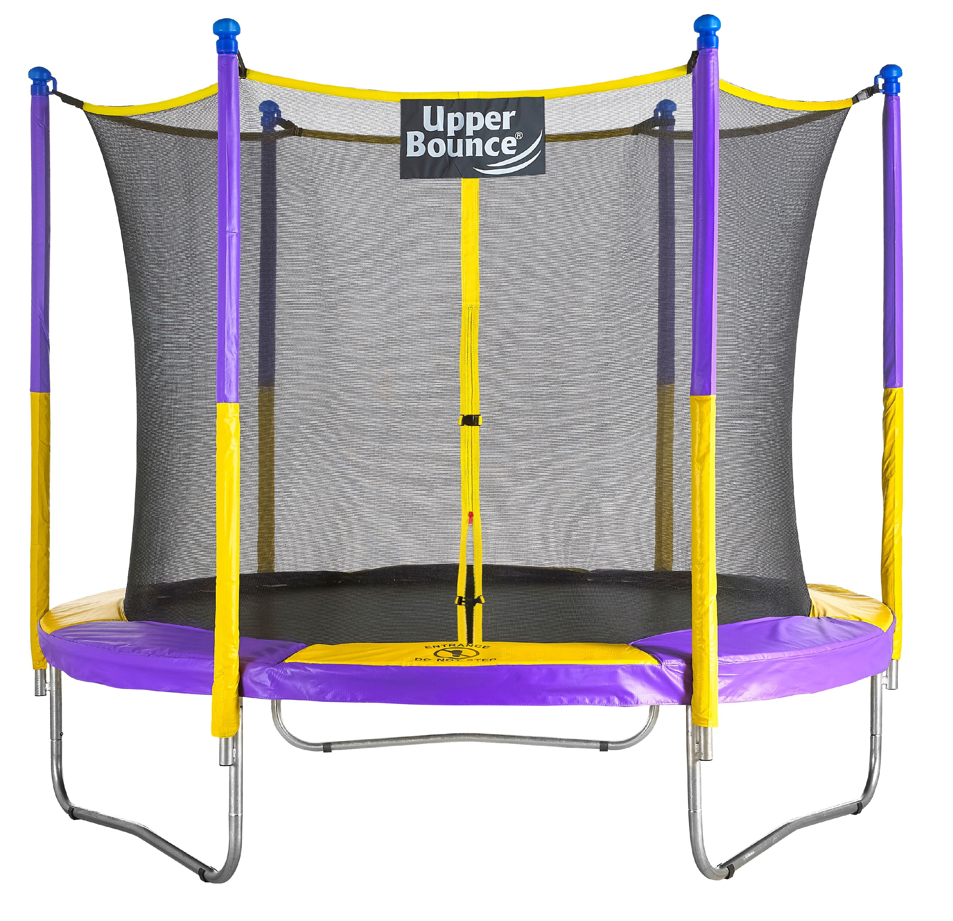 Machrus Upper Bounce 9 FT Round Trampoline Set with Safety Enclosure System -Backyard Trampoline - Outdoor Trampoline for Kids - Adults