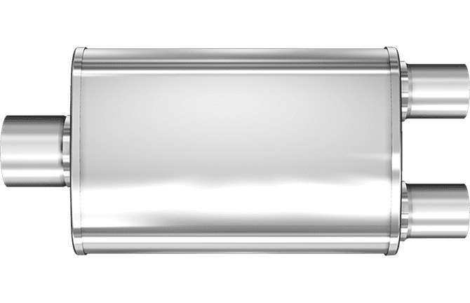 MagnaFlow Oval Stainless Steel Muffler Fits select: 1999-2006 FORD F250, 1987-1996 FORD F150