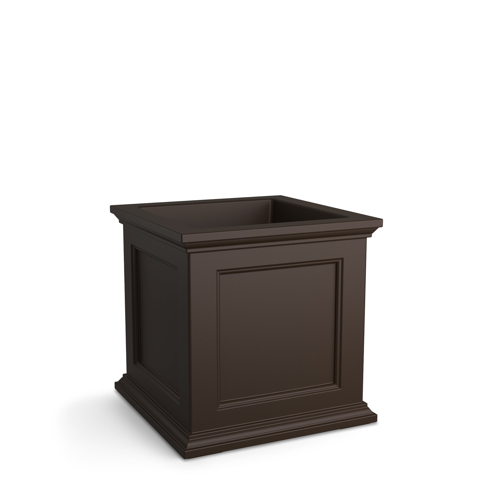 Mayne Fairfield 20" x 20" x 20" Square Espresso Self Watering Plastic Planter