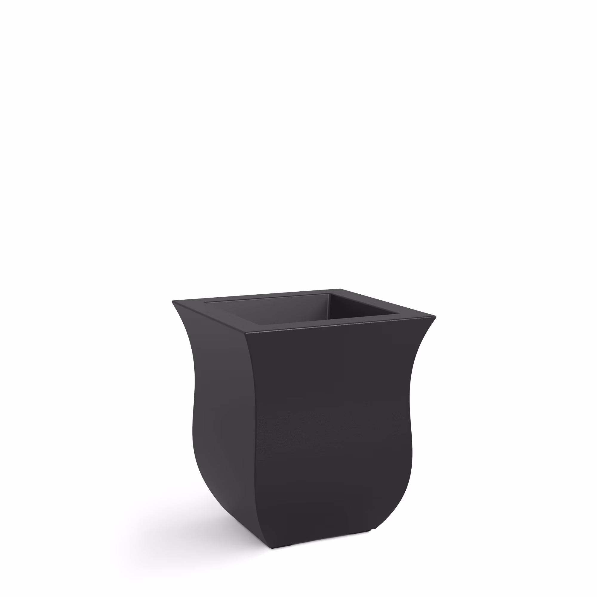 Mayne Valencia 16" x 16" x 18" Square Black Plastic Planter