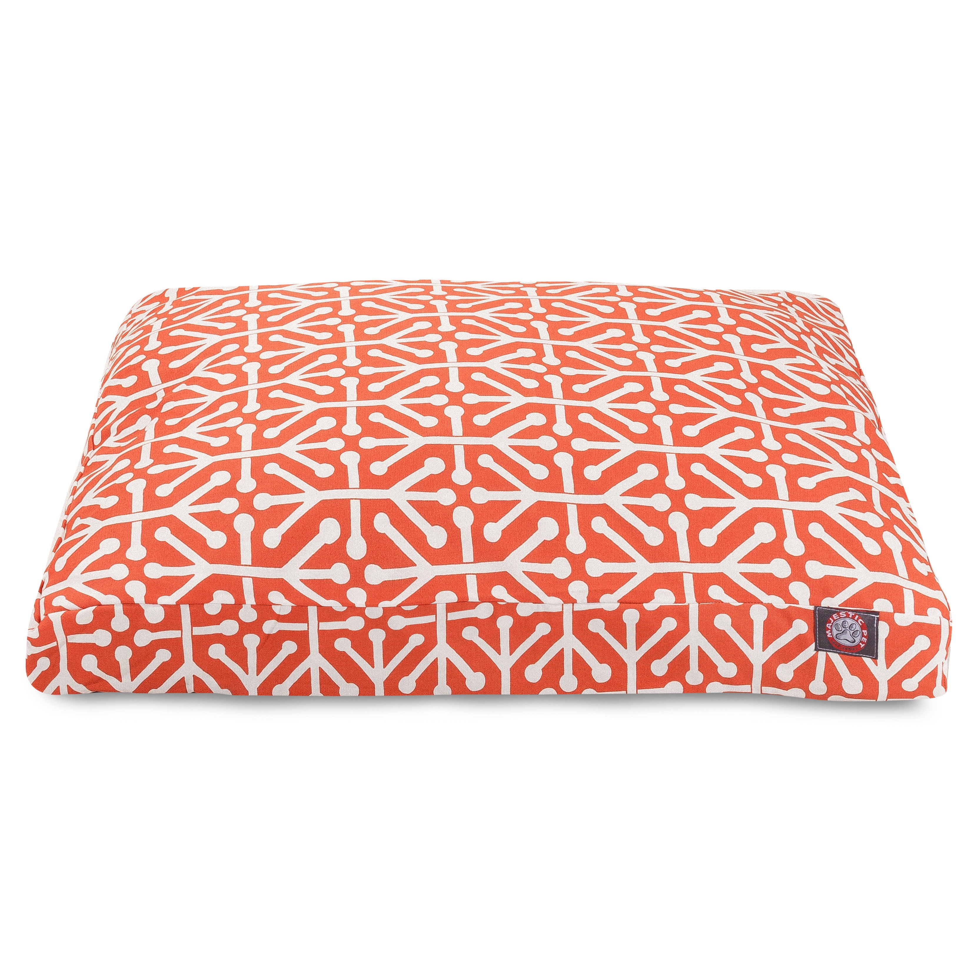 Majestic Pet | Aruba Rectangle Pet Bed For Dogs, Removable Cover, Orange, Medium