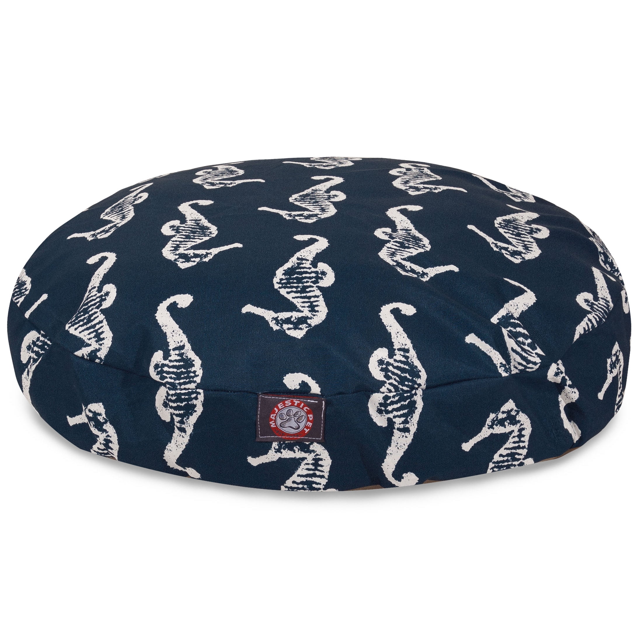Majestic Pet | Sea Horse Round Pet Bed For Dogs, Removable Cover, Navy, Small