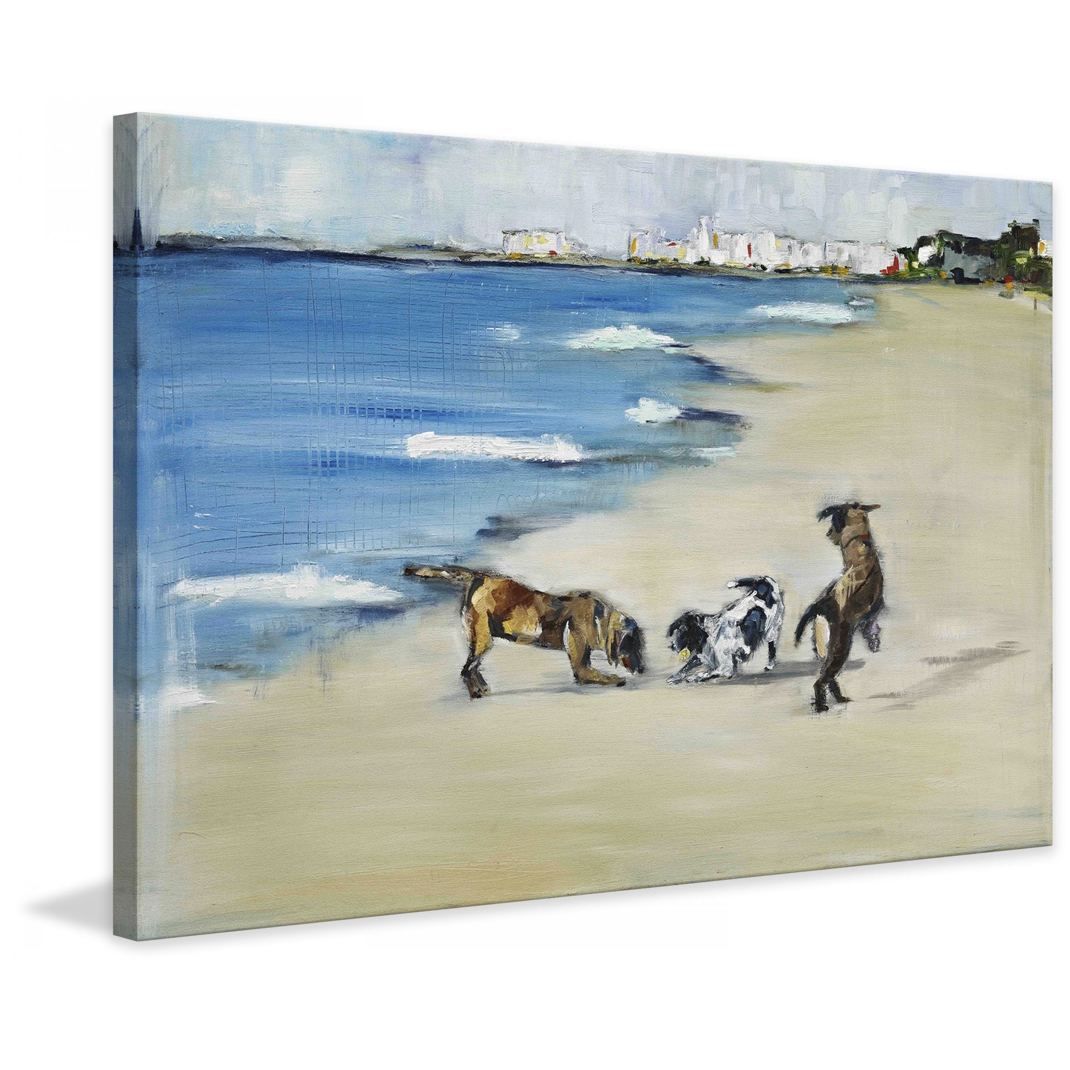 Marmont Hill Dogs’ Play by Tori Campisi Canvas Wall Art