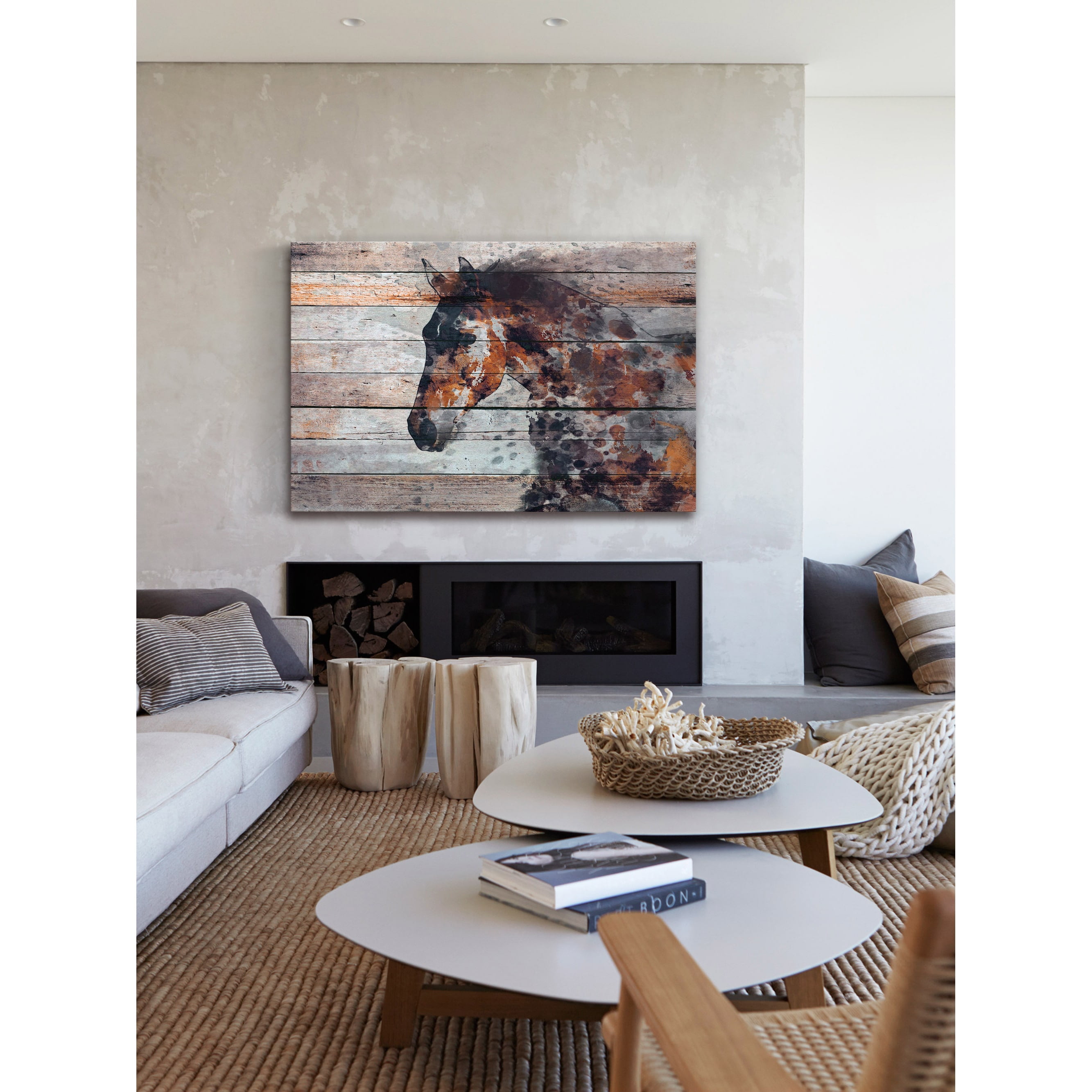 Marmont Hill "Fire Horse" by Irena Orlov Painting Print on Wrapped Canvas