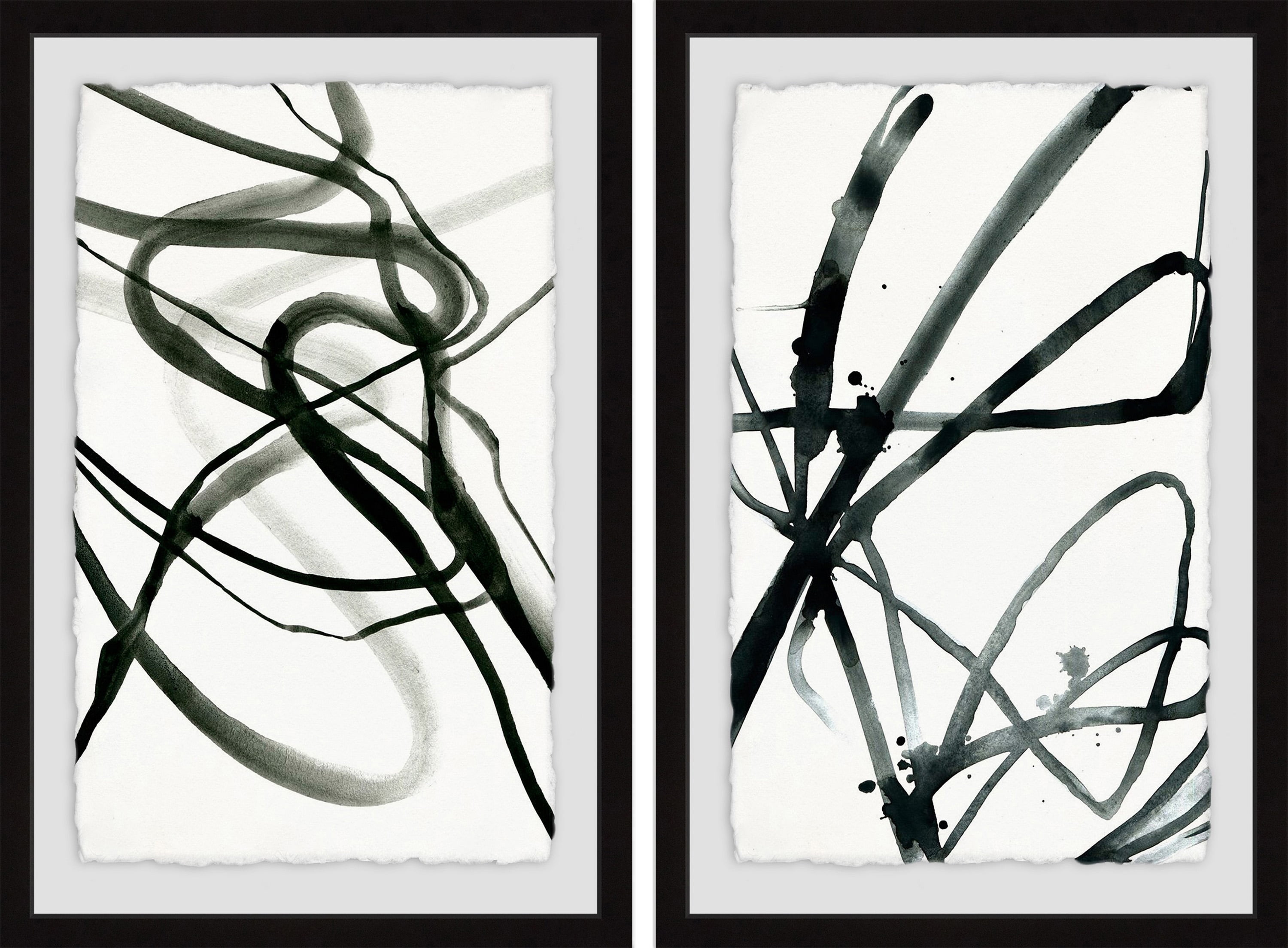 Marmont Hill Toxic Lines Diptych, 12" x 16"