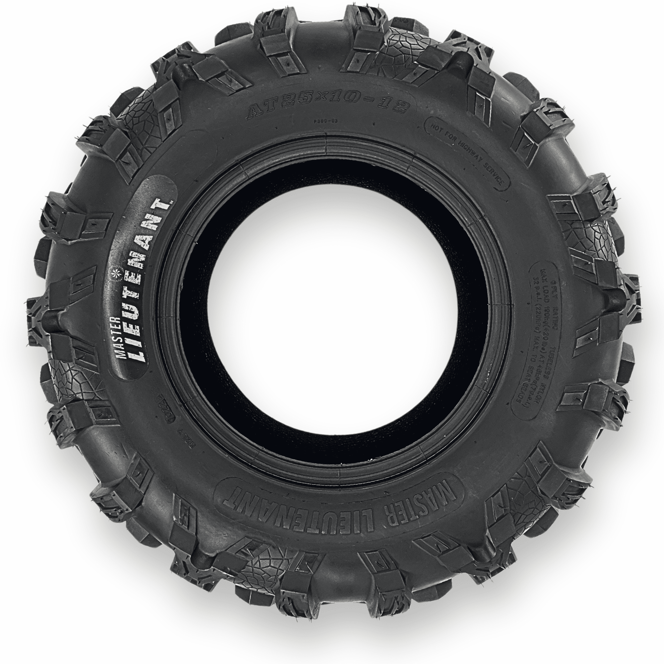 Master Lieutenant 25x10.00-12 6 Ply Tubeless