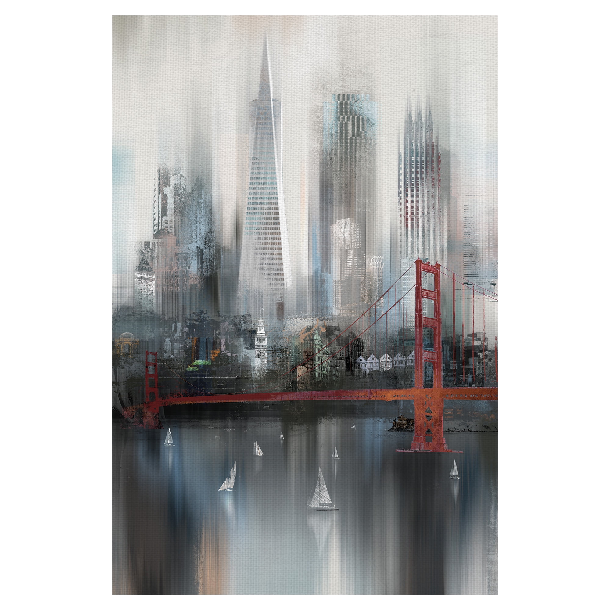 Masterpiece Art Gallery Cityscape San Francisco By Willowbrook Fine Art Canvas Art Print 24" x 36"