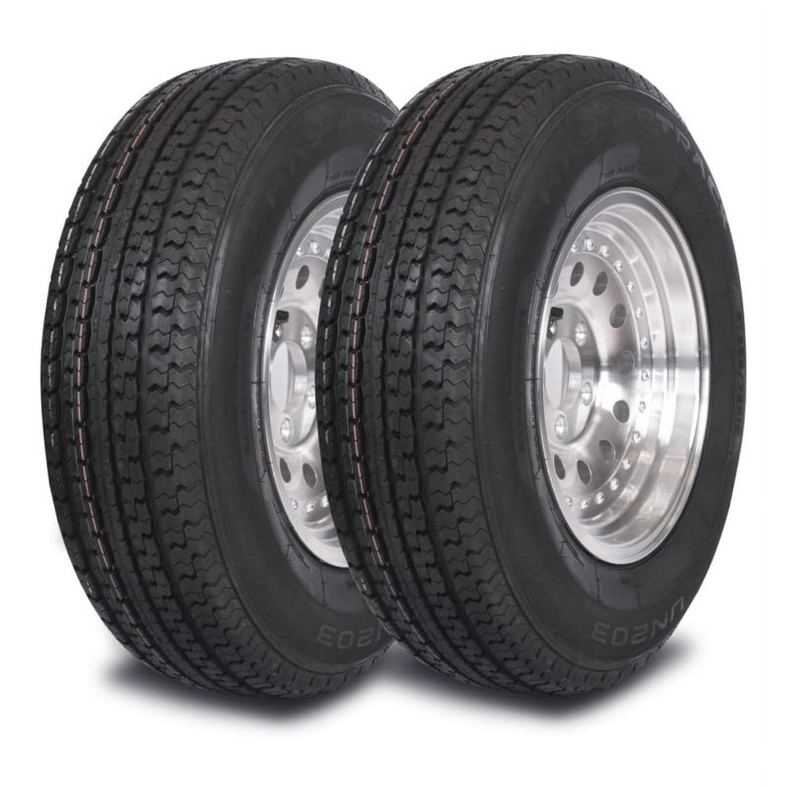Mastertrack UN203 ST225/75R15 10 Ply 117M Load Range E Radial Trailer Tire 225/75/15,Set of 2(Tire Only)