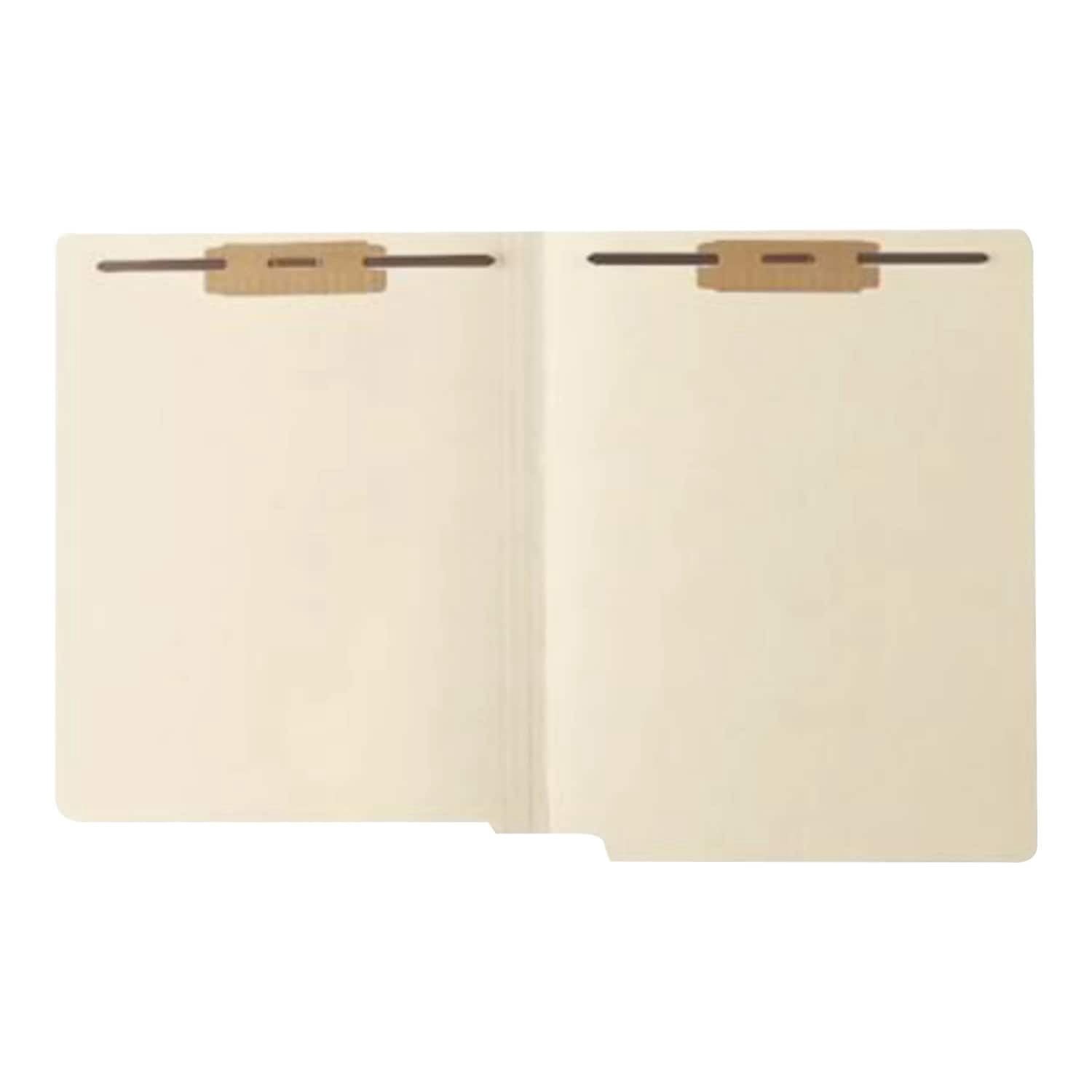 Medical Arts Press® Reinforced End Tab File Folder, 0.75" Expansion, 2 Fasteners, Letter Size, Manila Exterior, 250/Box