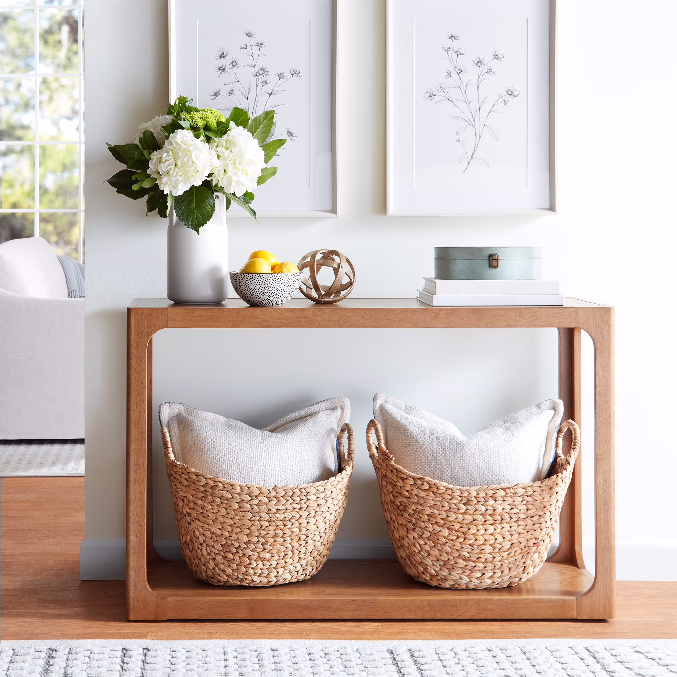 My Texas House Haven Console Table, Warm Brown