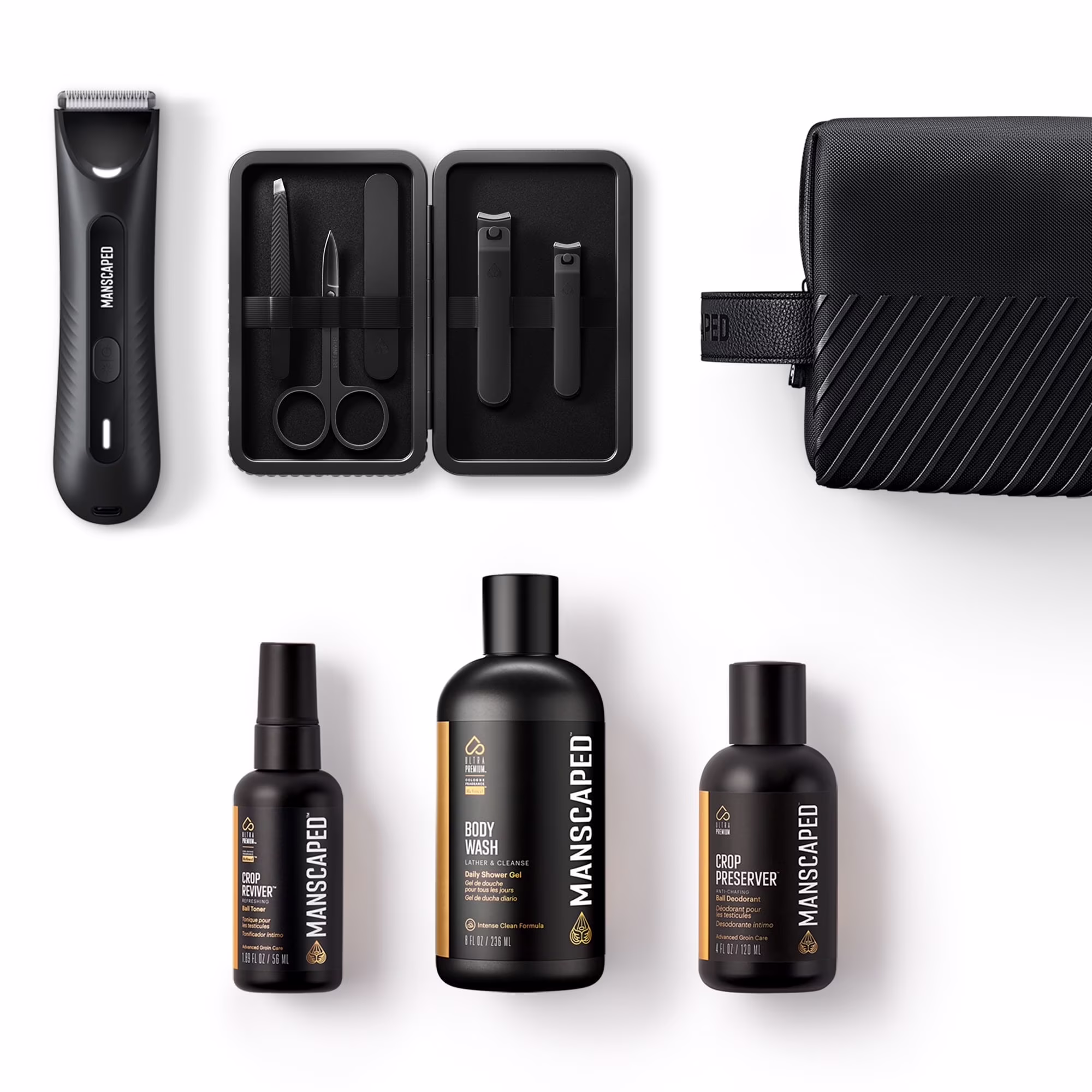 MANSCAPED® The Perfect Package 3.0 PLUS Includes The Lawn Mower® 3.0 PLUS, Shears 3.0, Shed 2.0, Crop Preserver®, Crop Reviver®, Refined® Body Wash