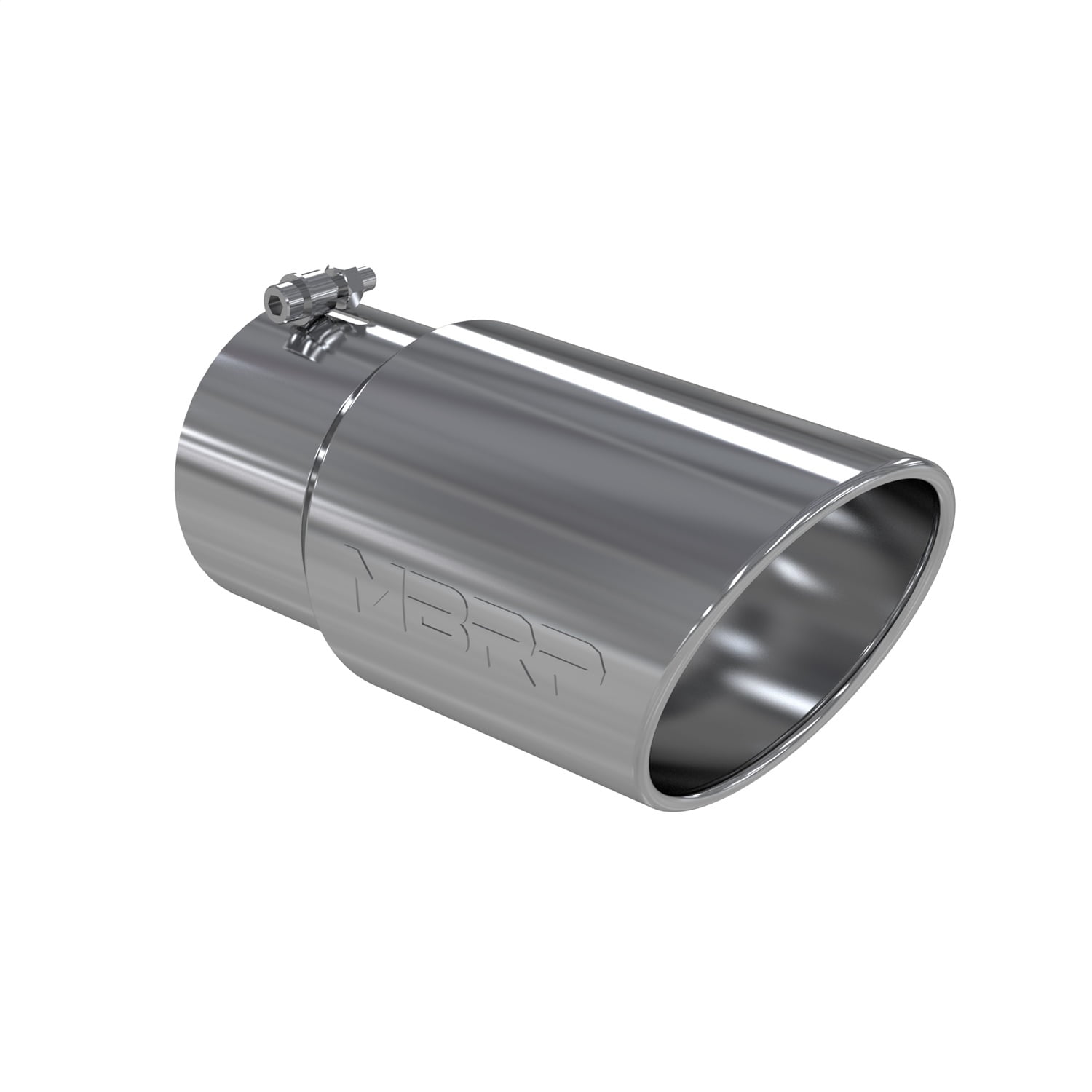 MBPR T5075 5 Inch Steel Exhaust Tip with Rolled Edge, Silver