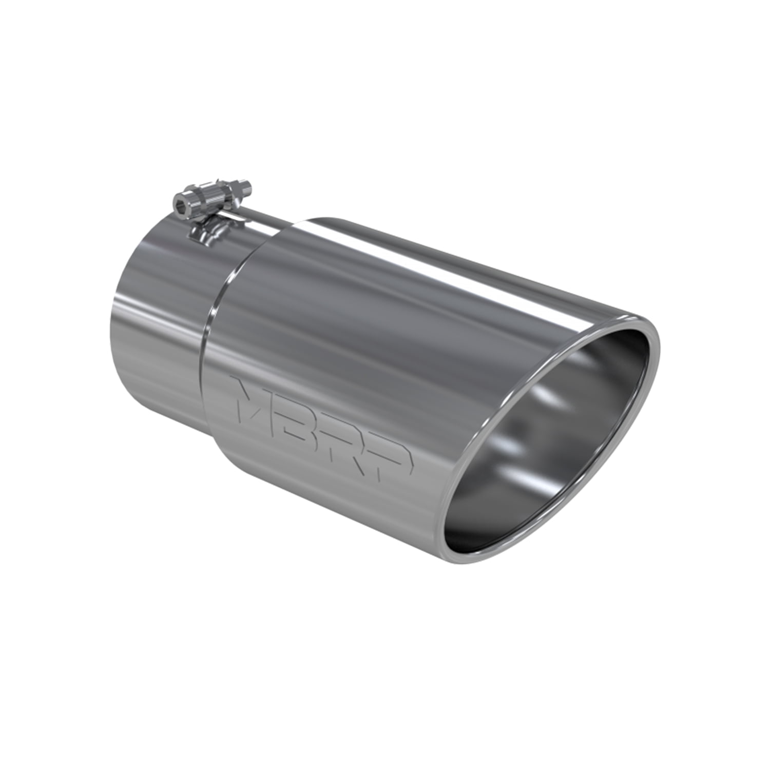 MBPR T5075 5 Inch Steel Exhaust Tip with Rolled Edge, Silver
