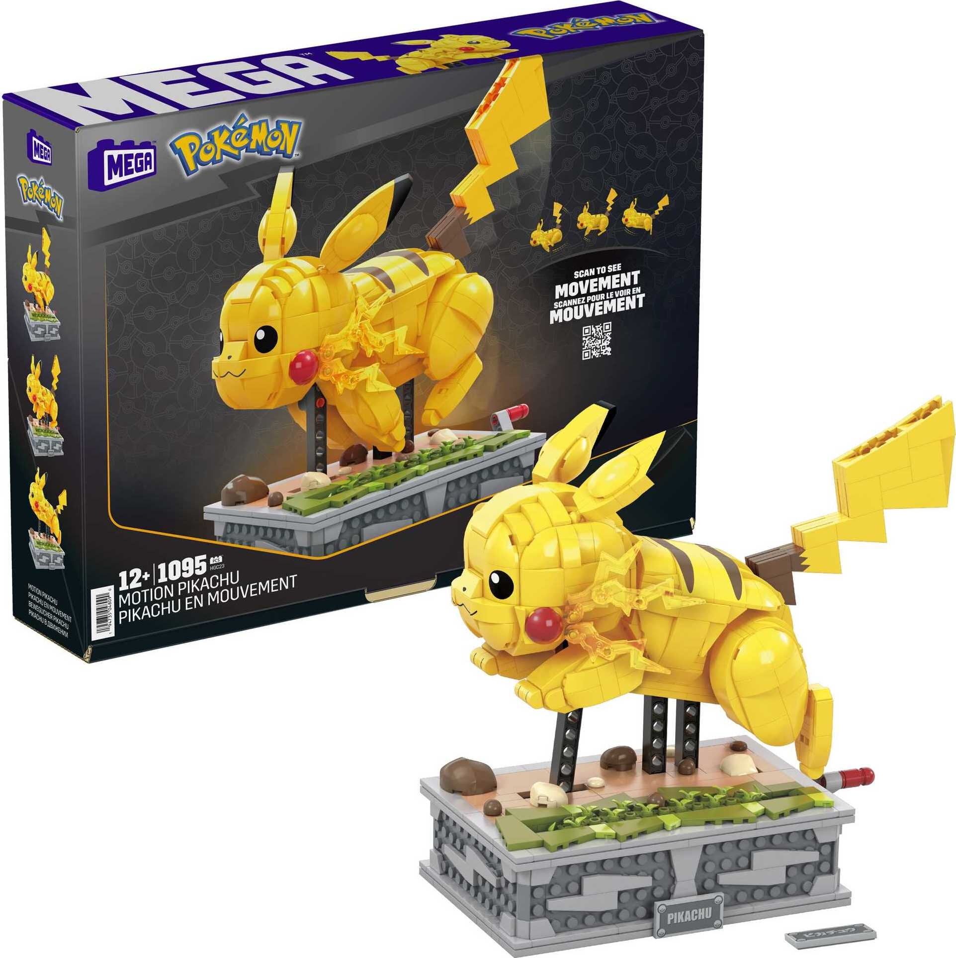 MEGA Pokemon Building Kit Motion Pikachu (1092 Pieces) for Collectors