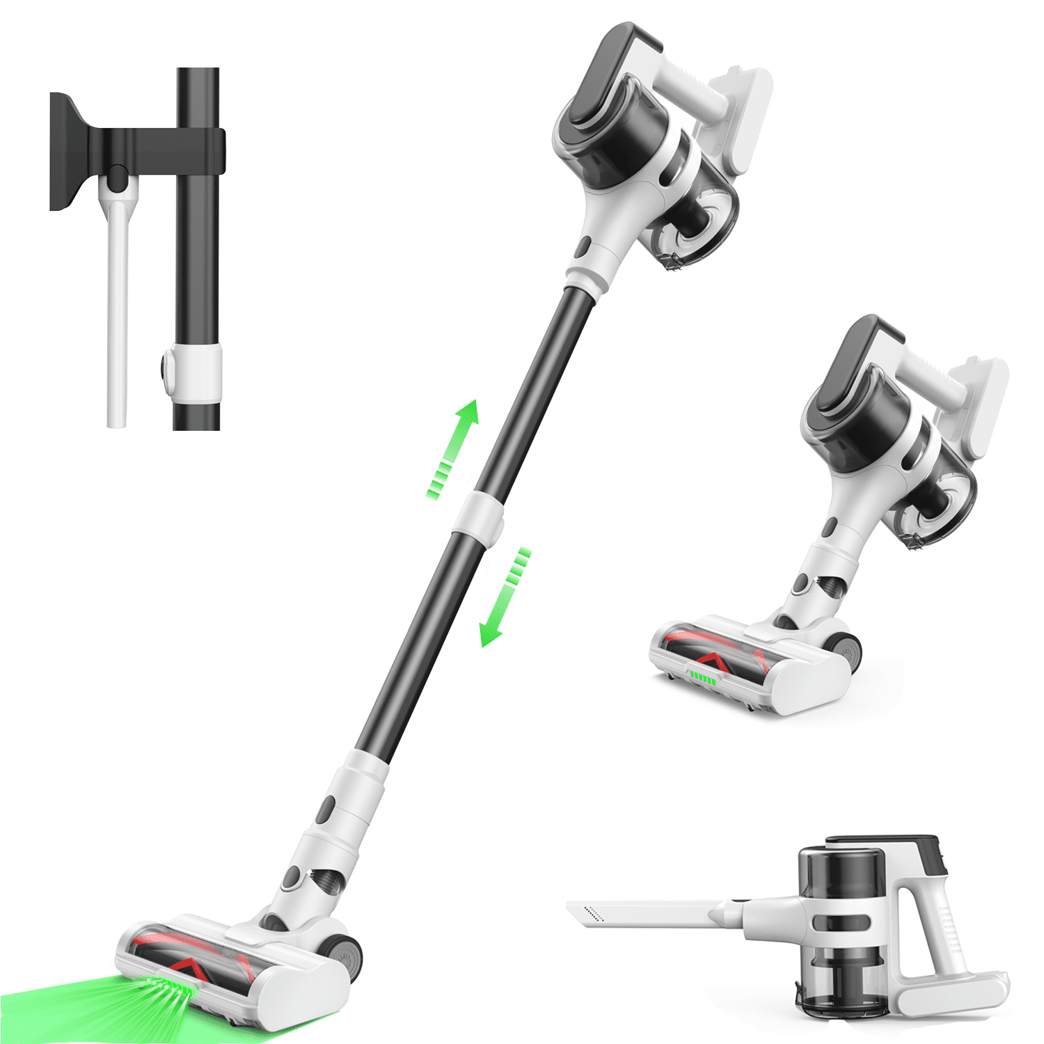 MOOSOO Vacuum Cleaner Lightweight Stick Vac for Home Hardwood Floor Pet Hair