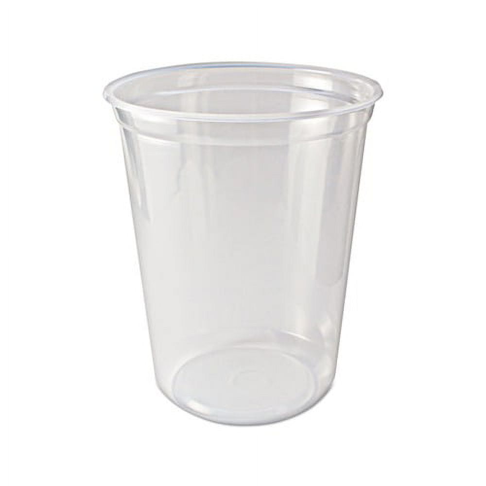 Microwavable Deli Containers 32 oz, 4.6" Diameter x 5.6"h, Clear, 500/Carton