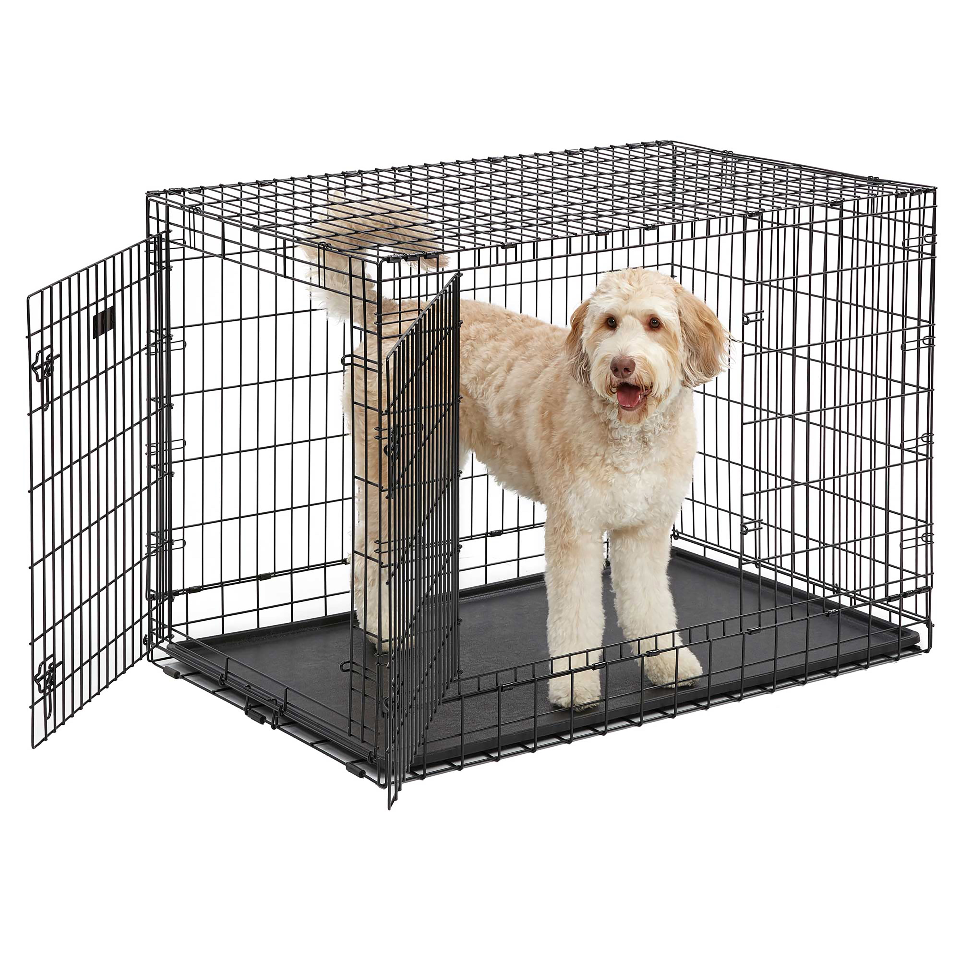 MidWest Homes For Pets Ultima Pro Extra-Strong Double Door Metal Dog Crate, 48"L
