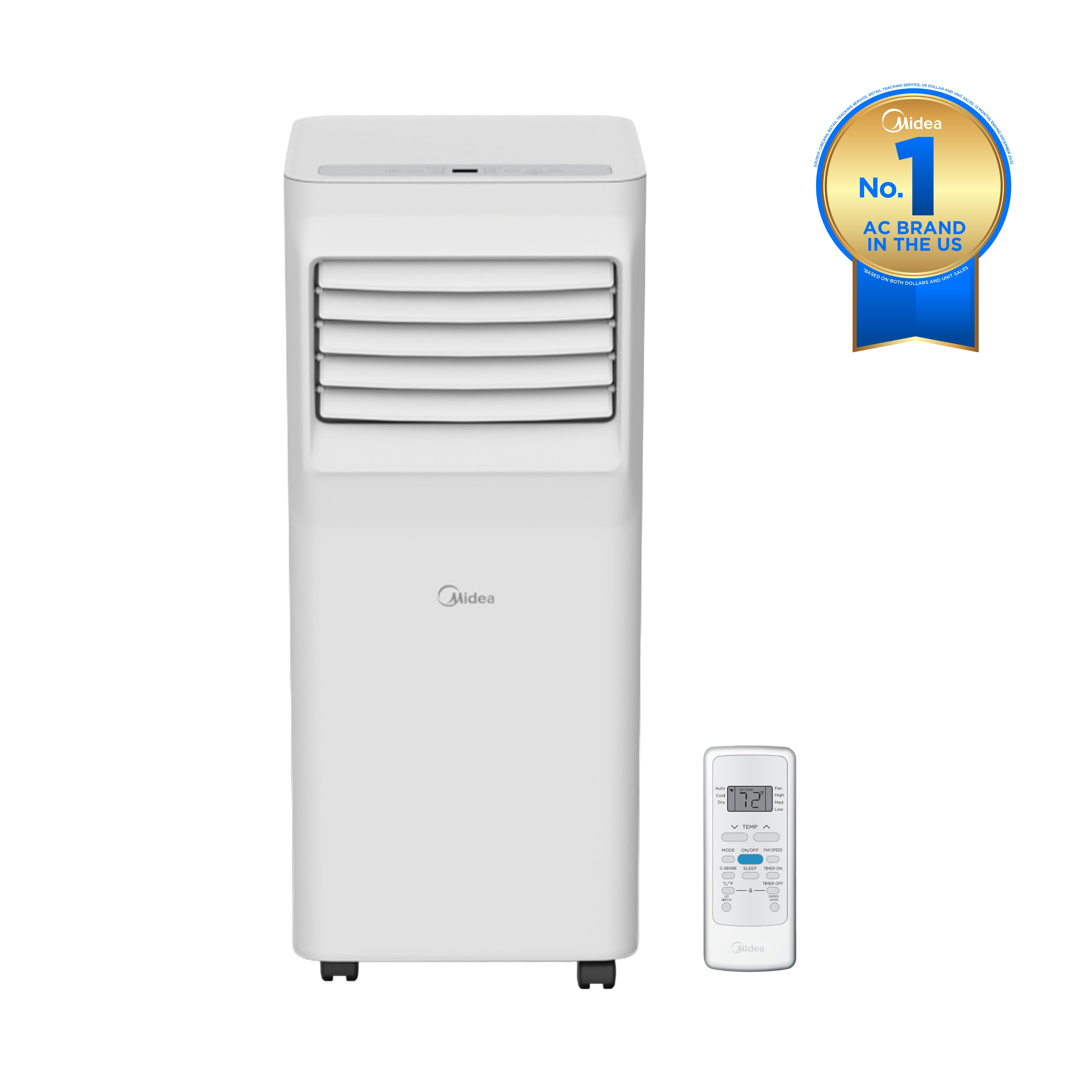 Midea 5,000 BTU Portable Air Conditioner, Cools up to 150 Sq. Ft., White, MAP05R1AWWT-T