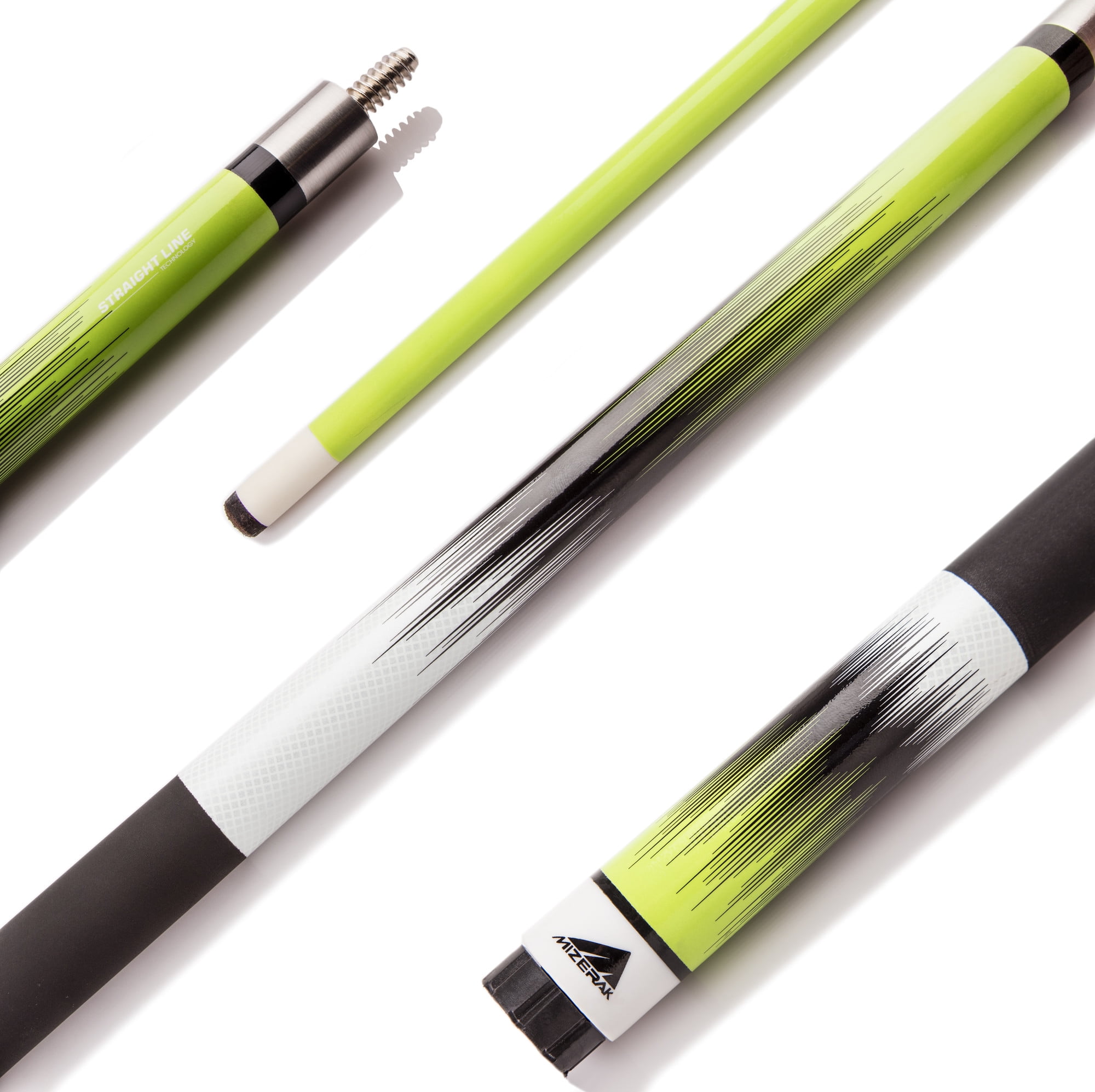 Mizerak 58 In. Deluxe Composite Neon Fade 2-Piece Billiards Cue, Green