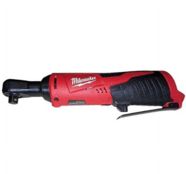 Milwaukee 2457-20 M12 Cordless 3/8" Ratchet – 35 ft-lbs Torque, 250 RPM, Low-Profile Head, Variable-Speed Trigger, Compact & Durable Design (Bare Tool)