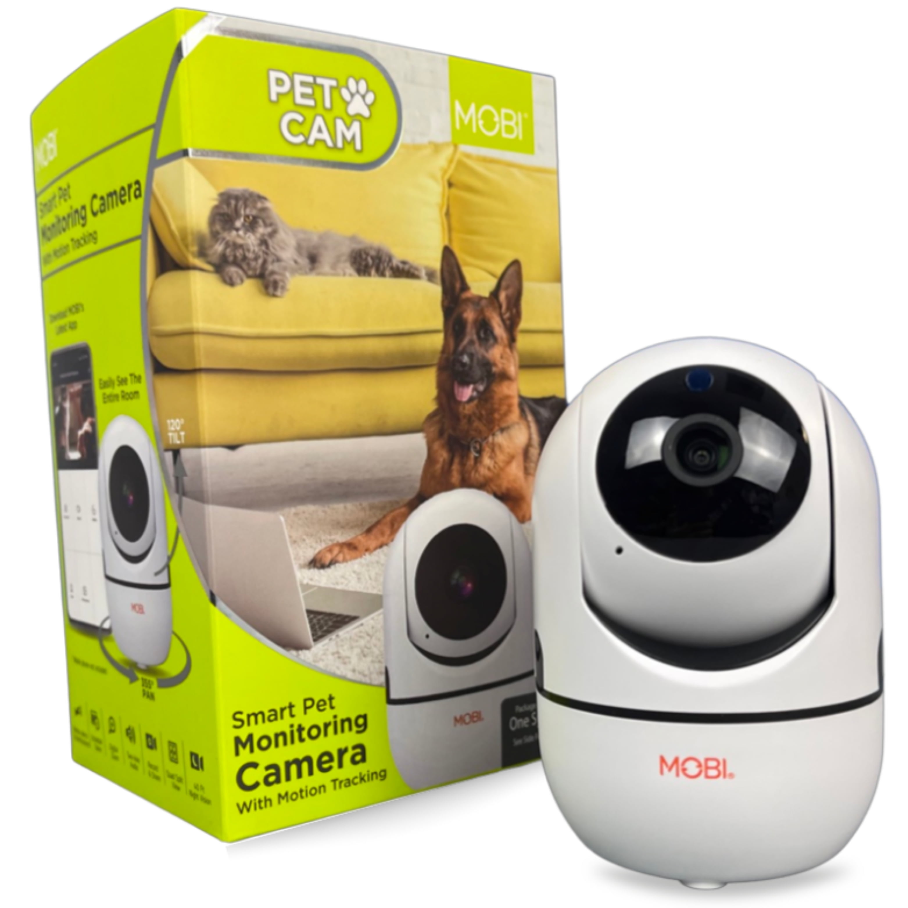 MobiCam HDX Smart Wi-Fi Pet/ Baby Monitor Camera with Motion Detection, Night Vision, & Two-Way Audio