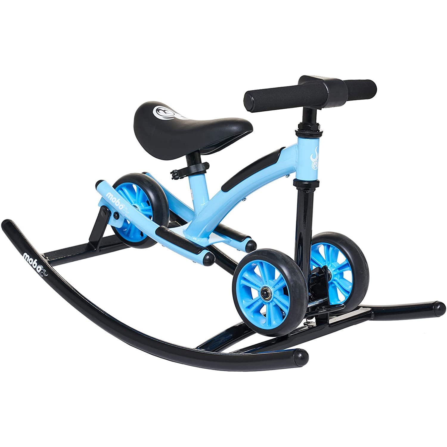 Mobo Cruiser Wobo 2 in 1 Rock & Ride Baby Balance Bike Learning Toy, Blue