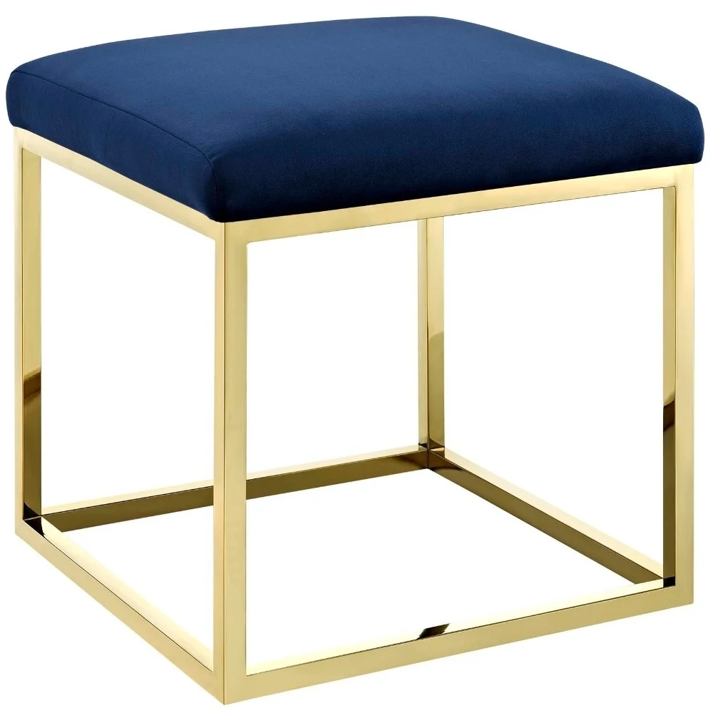 Modway Anticipate Ottoman in Gold Navy