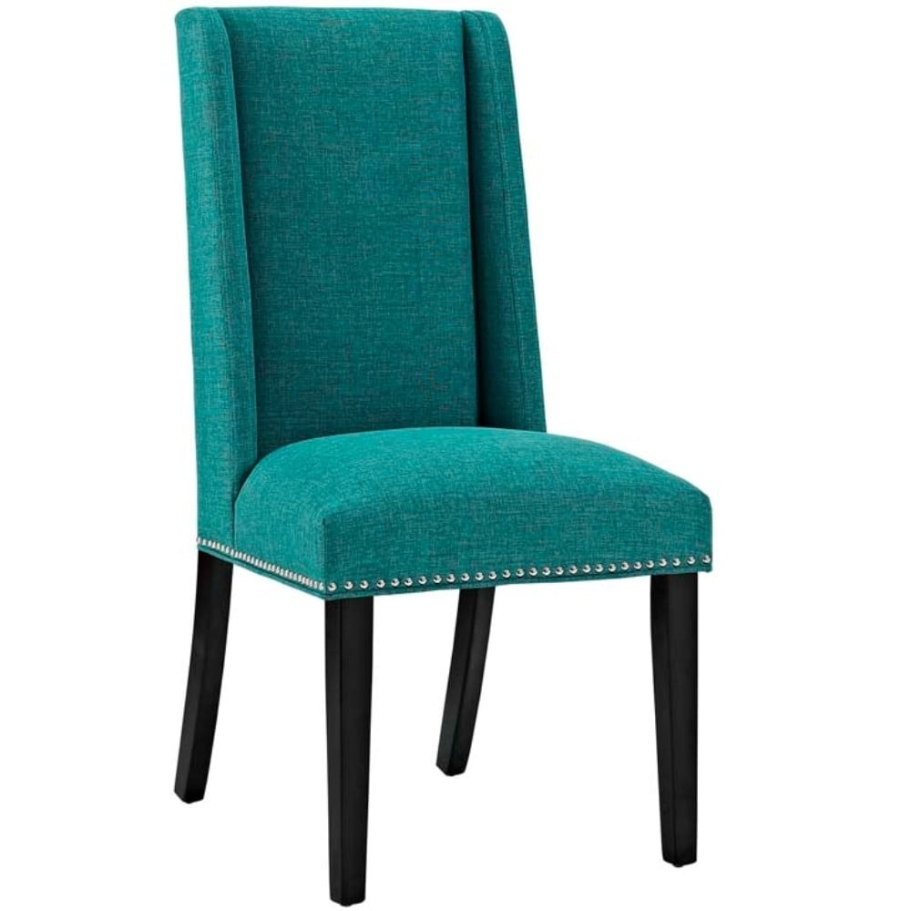 Modway Baron Fabric Dining Chair in Teal