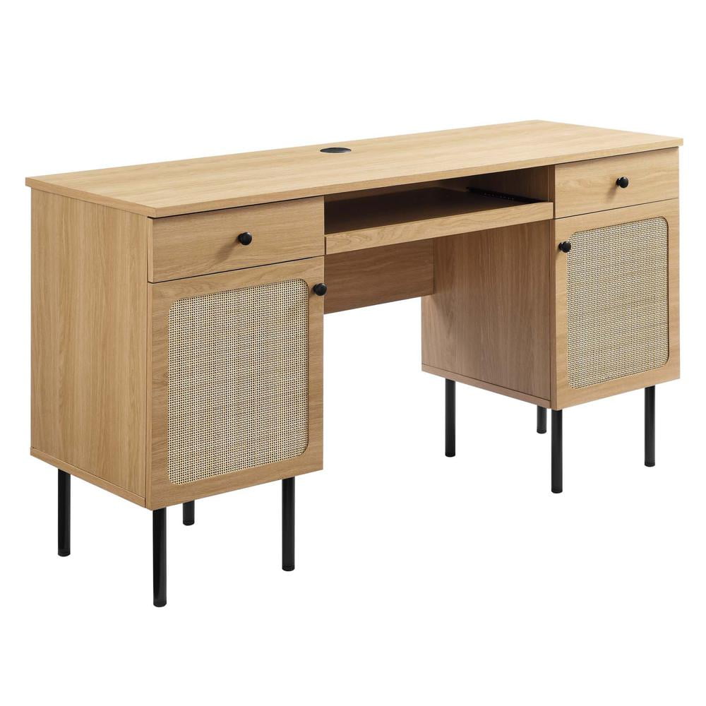 Modway Chaucer Office Desk in Oak
