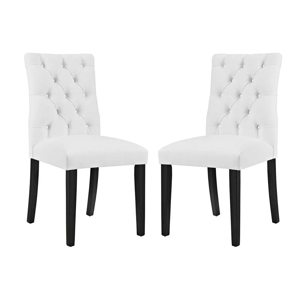 Modway Duchess Dining Chair Vinyl Set of 2